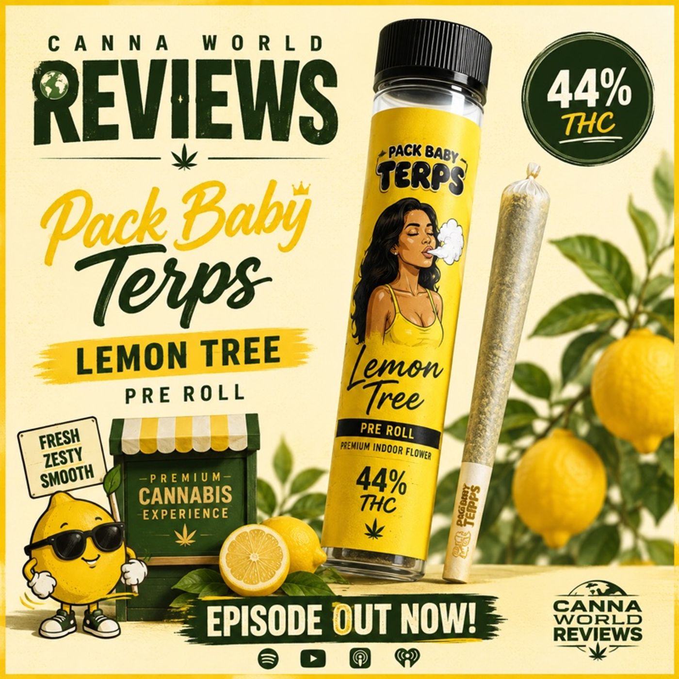🍋🔥 Canna World Reviews: Pack Baby Terps, Lemon Tree Pre-Roll
