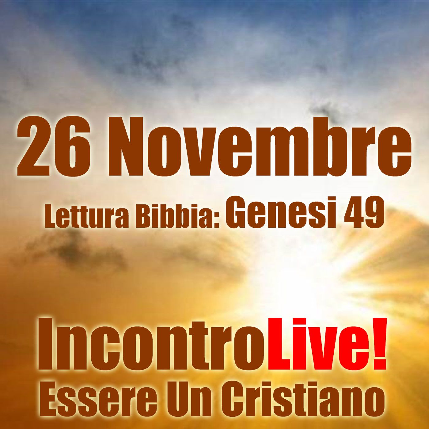 Incontro Live! Essere Un Cristiano