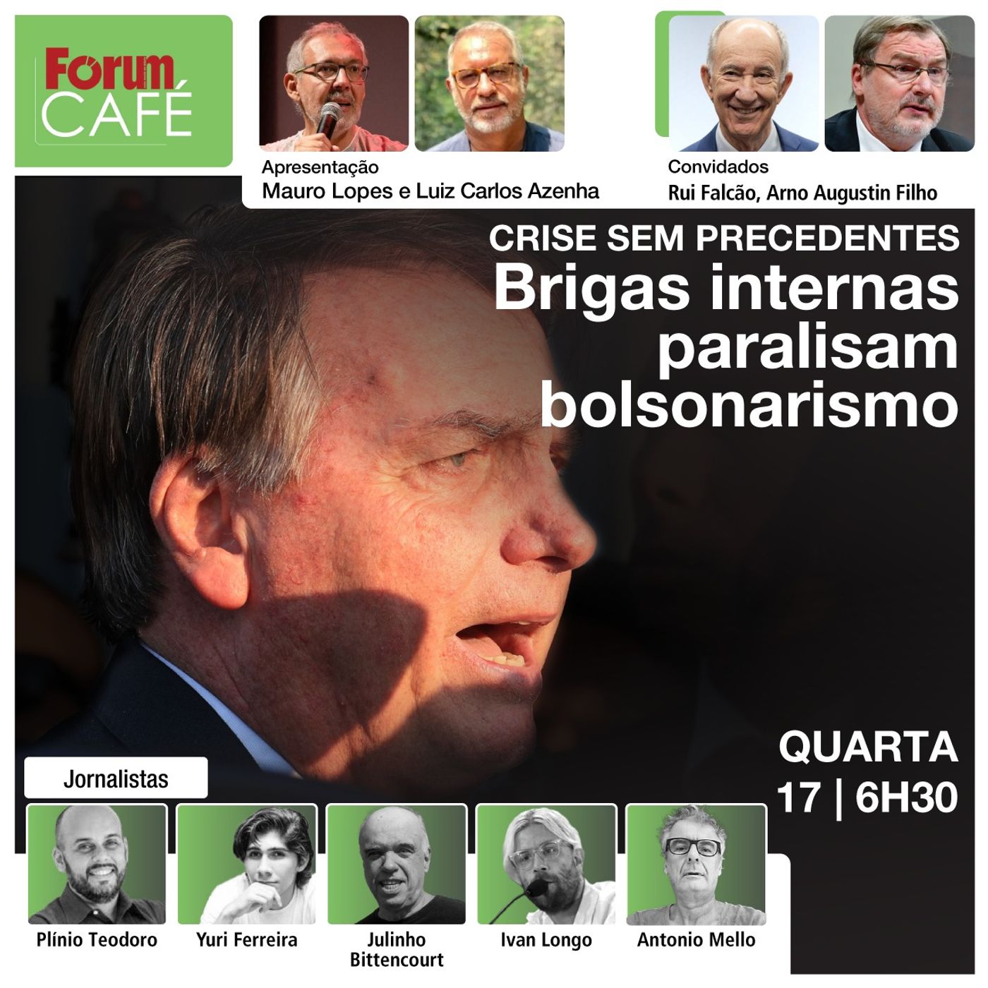 Bolsonarismo é tomado por brigas internas e enfrenta pior crise  | Fórum Café | 17.7.24