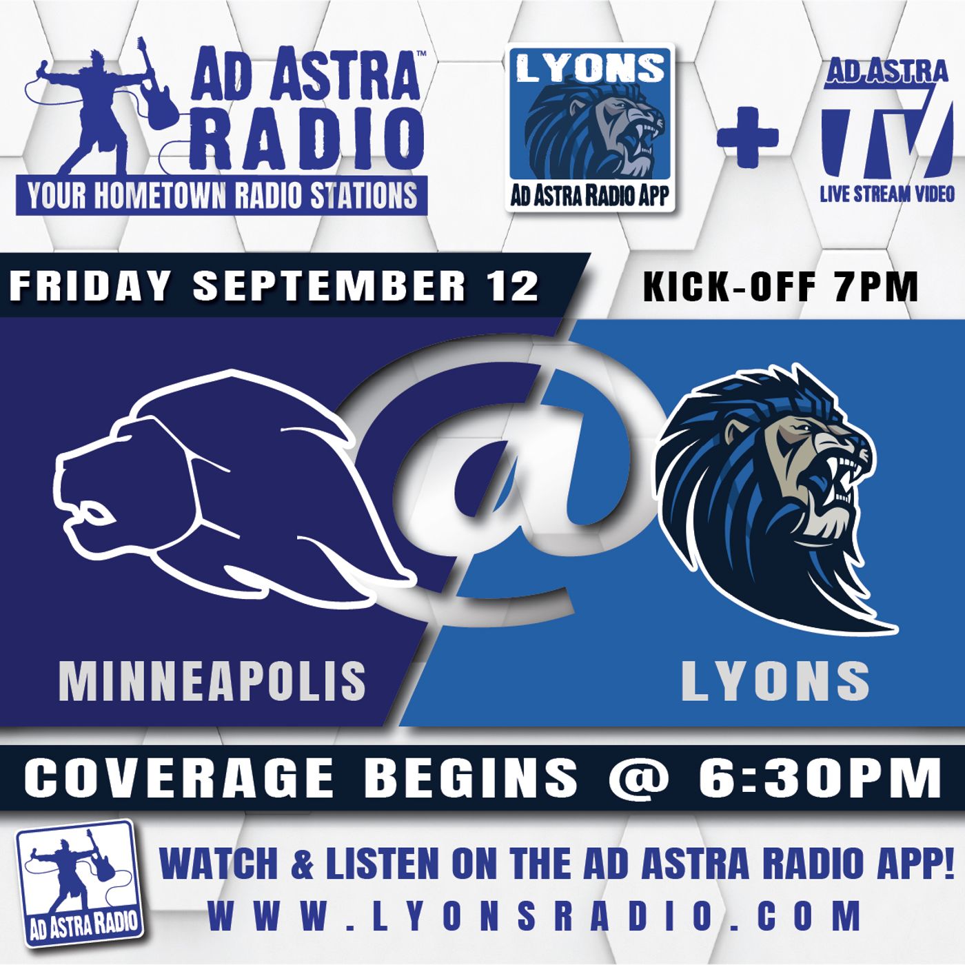 Lyons Lions hosts Minneapolis Lions Football (September 12, 2025) episode artwork