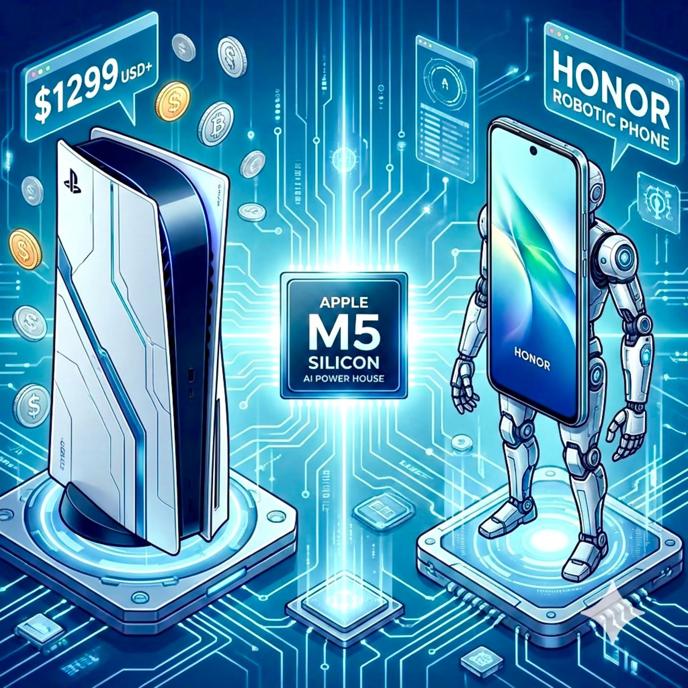 Tu próxima Consola será más Cara, el secreto del Chip M5 y el Celular Robótico de Honor episode artwork