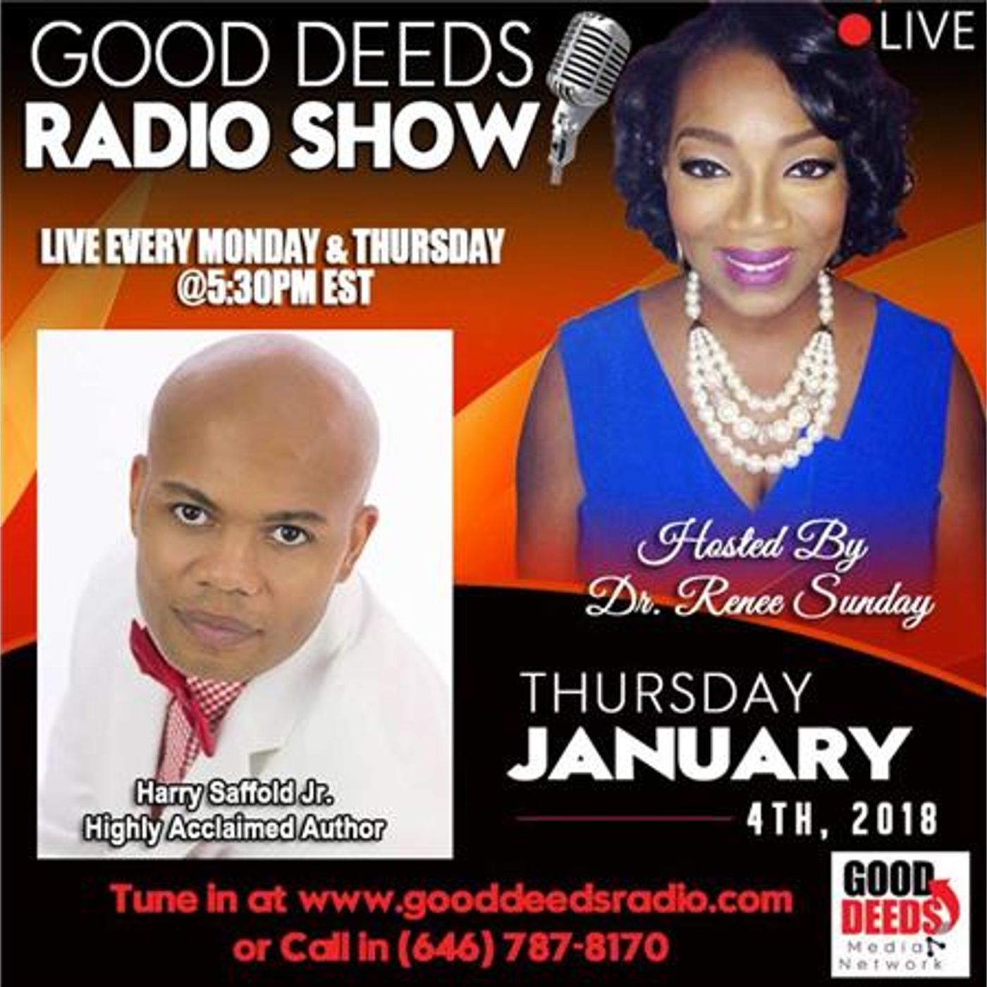 Highly Acclaimed Harry Saffold Jr, Inklectuals Inc.shares on Good Deeds Radio episode artwork