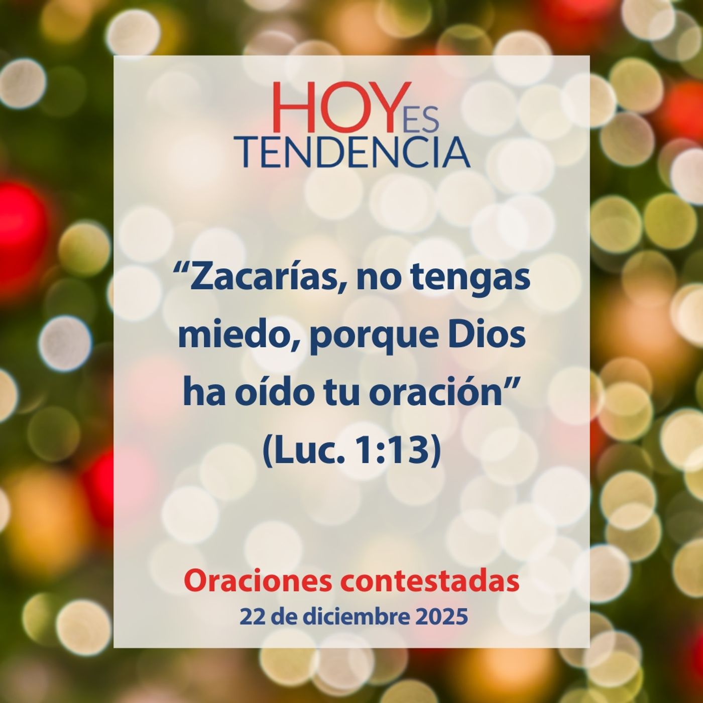 Oraciones contestadas ~ Devocional de Jóvenes ~ 22 de diciembre 2025