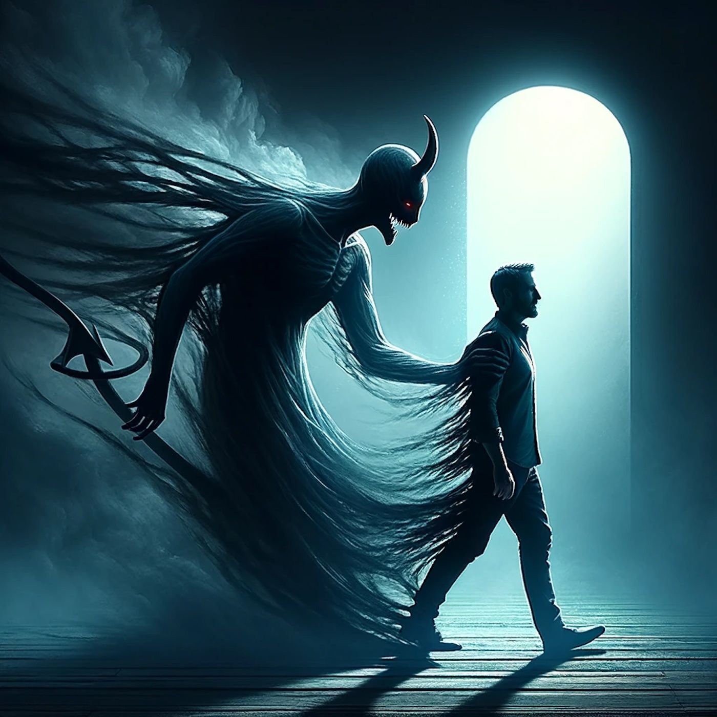 "The devil takes one, but leaves the other." episode artwork