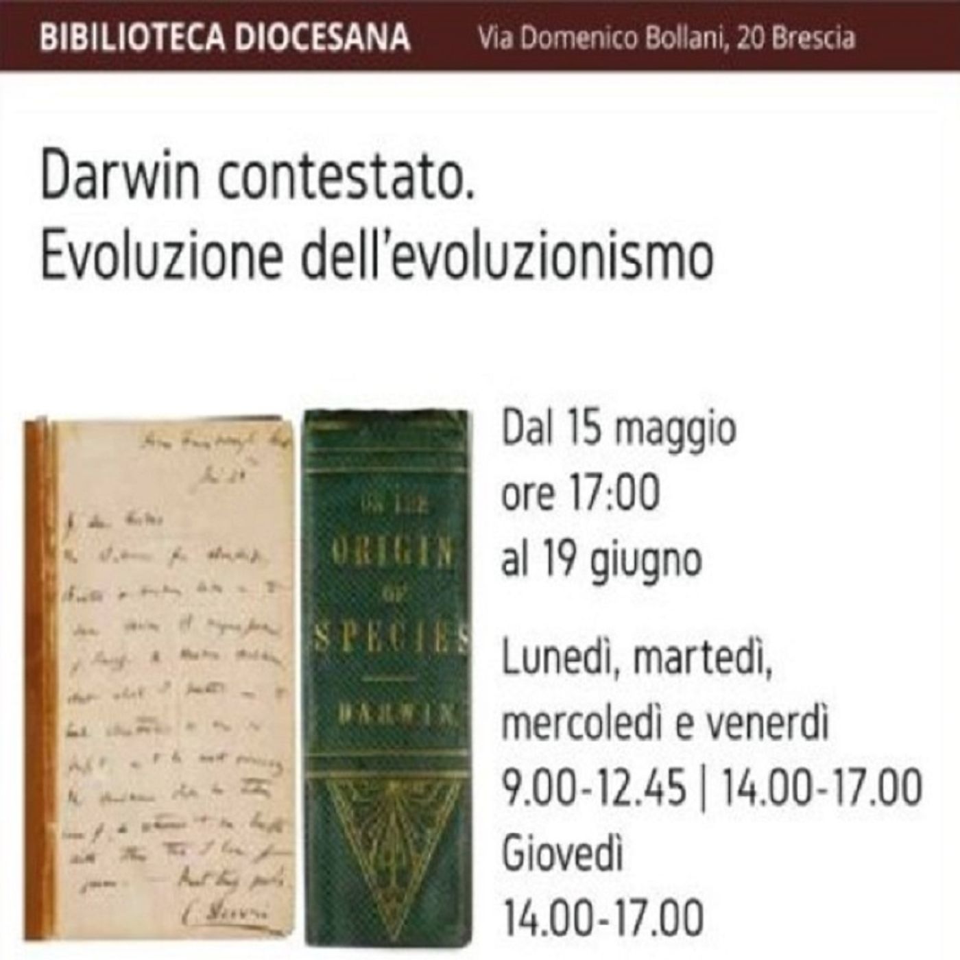 Il rapporto fra fede e scienza in una mostra su Darwin alla Biblioteca Diocesana: intervista a Eleonora Silvestri  -  22 maggio 2026 episode artwork