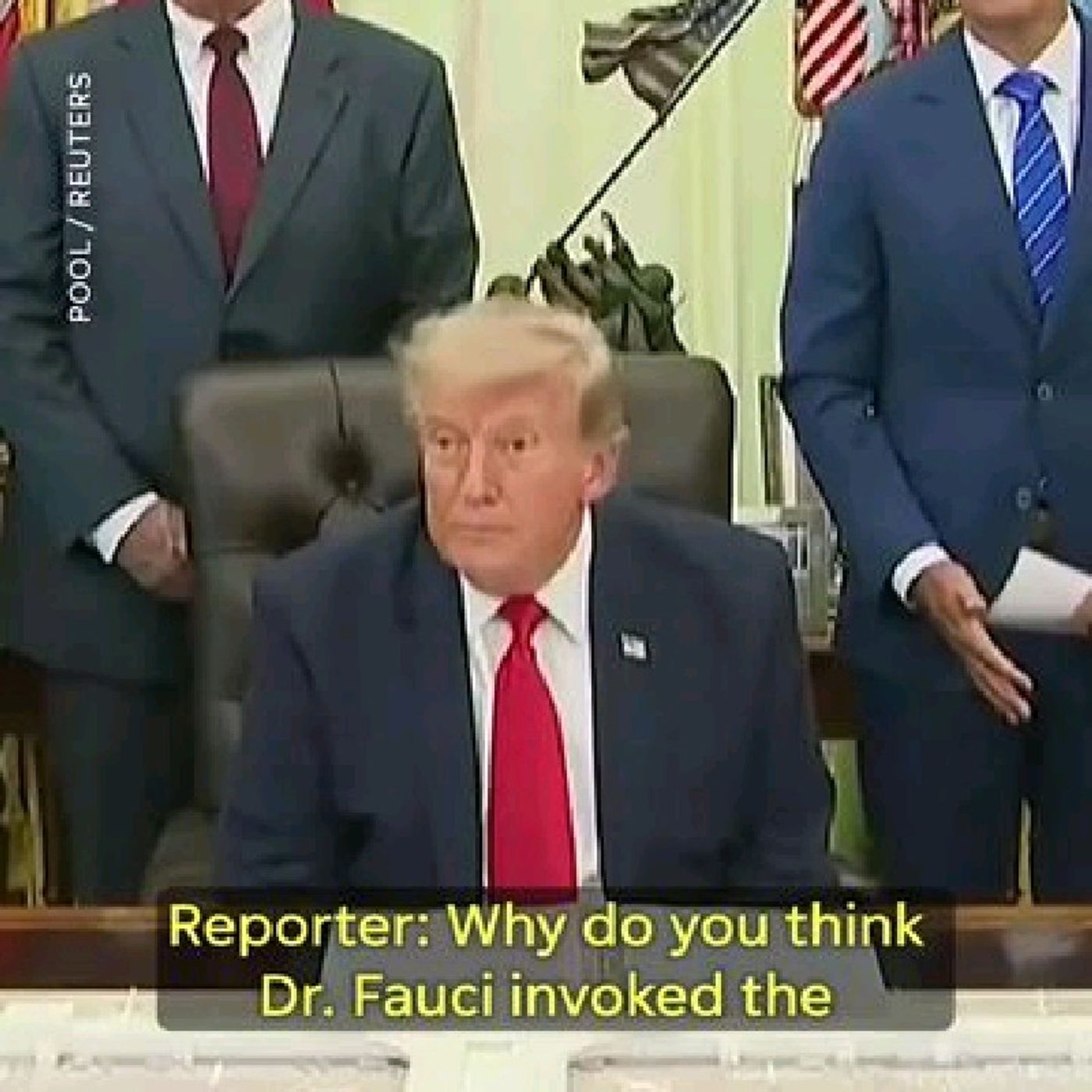 Watch as President Trump comments on Anthony Fauci invoking the Fifth Amendment during a tense Senate hearing on COVID origins and response. episode artwork