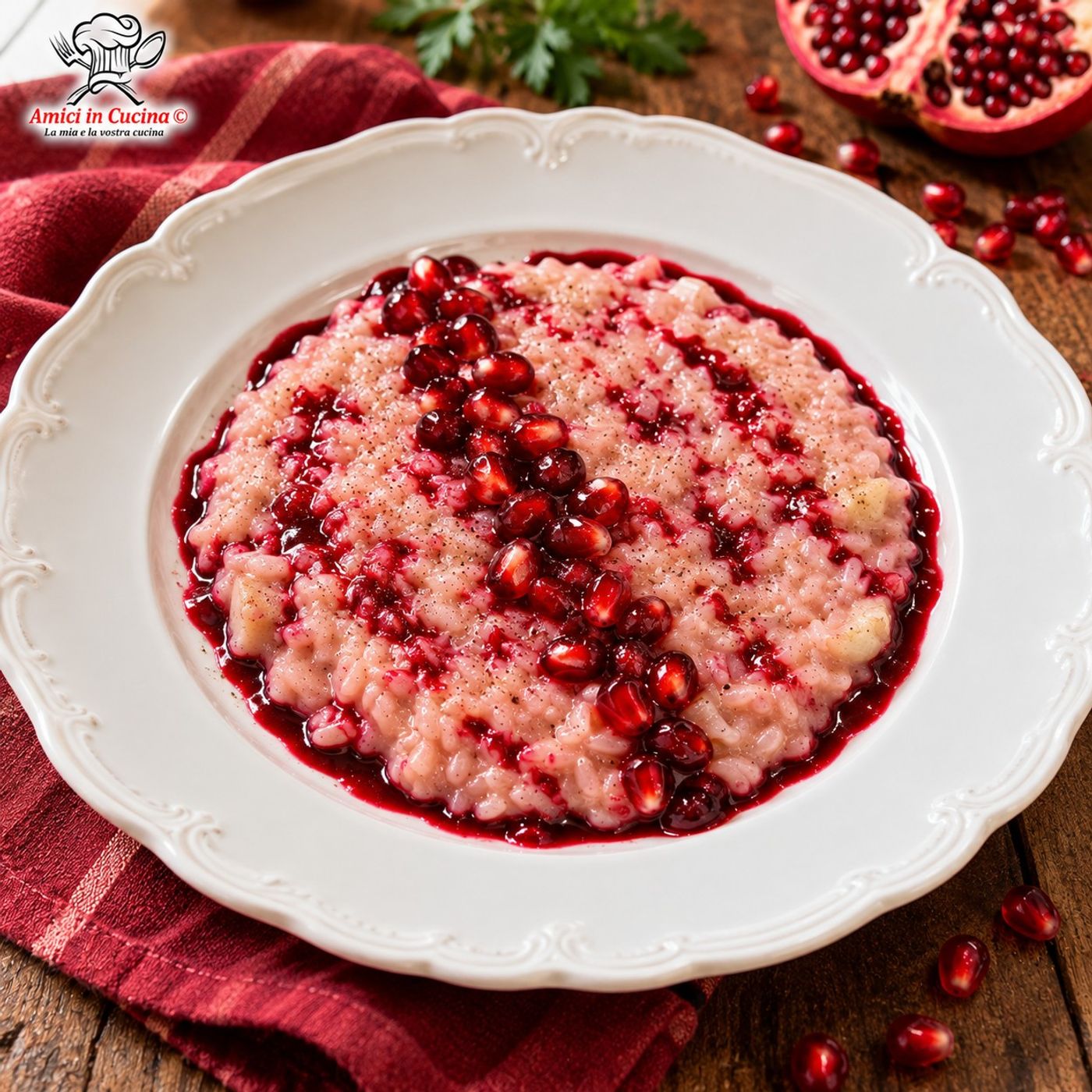 Risotto al melograno con guanciale: l'eleganza dell'autunno nel piatto episode artwork