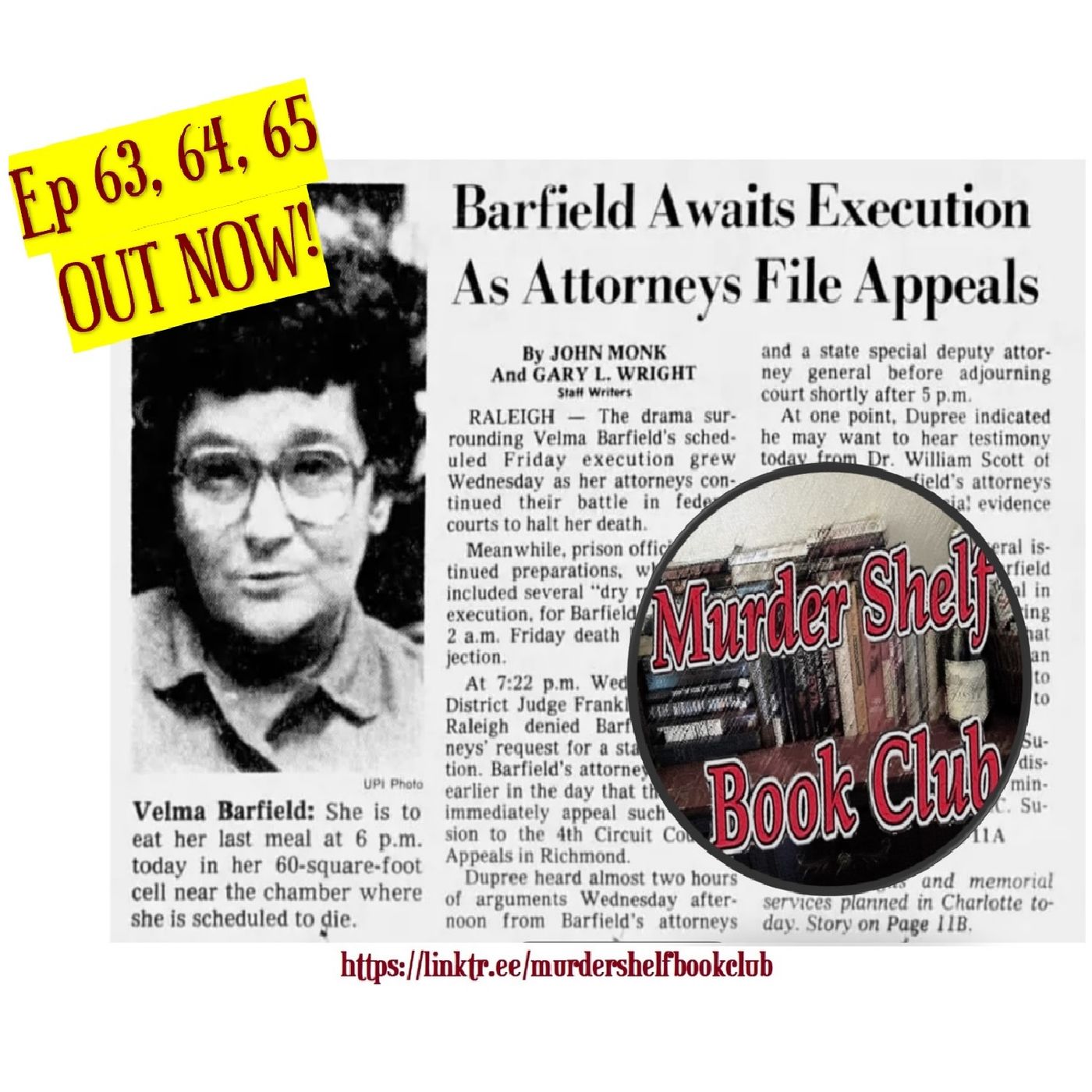 True Story of Velma Barfield’s life by Murder Shelf Book Club