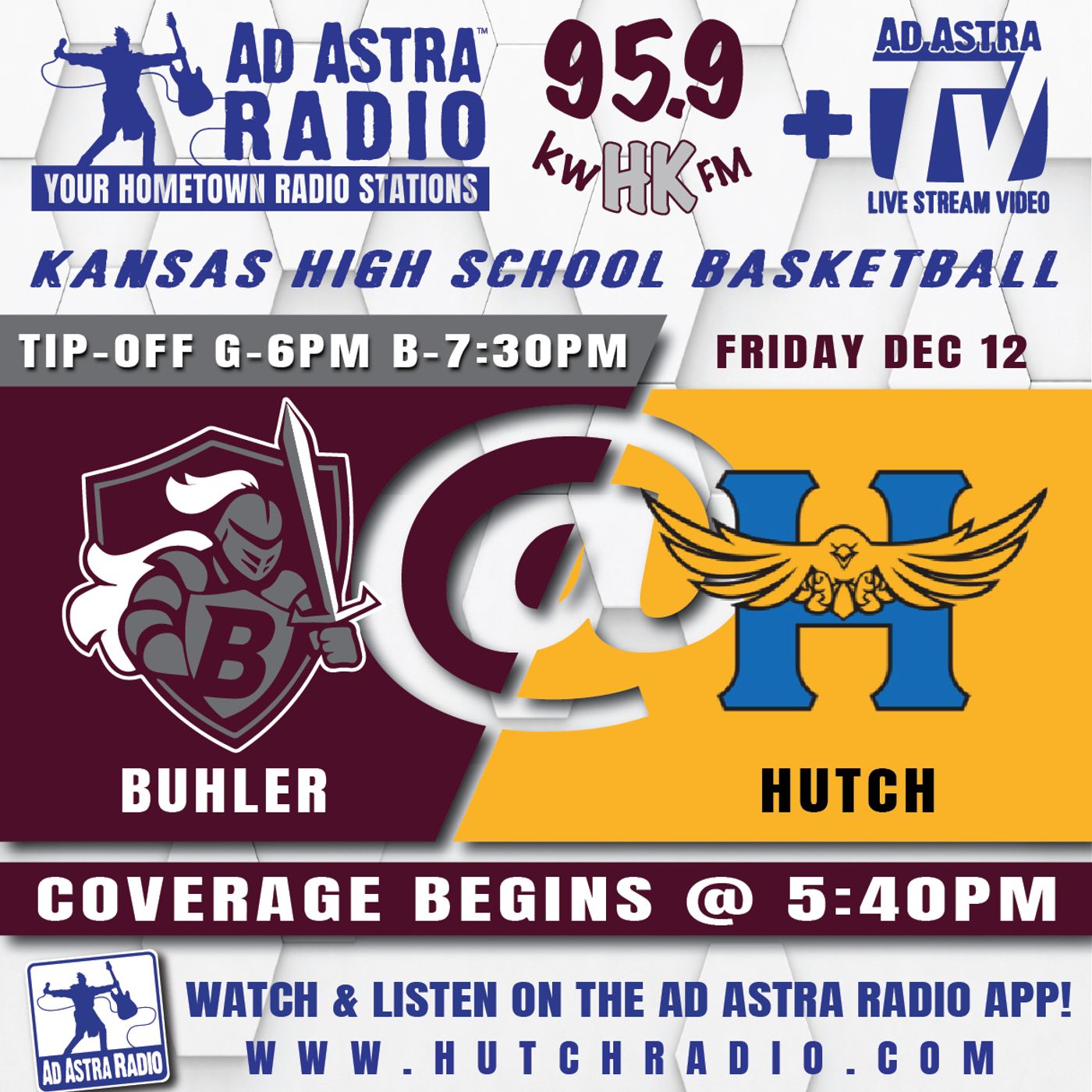 Buhler Crusaders at Hutchinson Salthawks High School Basketball (December 12, 2025) episode artwork