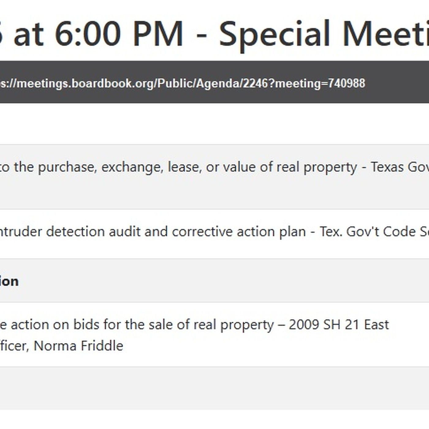 Bryan ISD school board sells property and has another private discussion about correcting unidentified security issues episode artwork