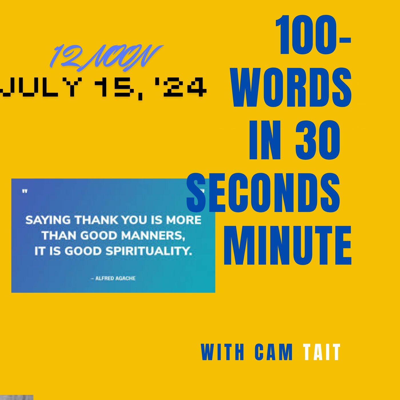 Cam Tait\'s 100-word minute