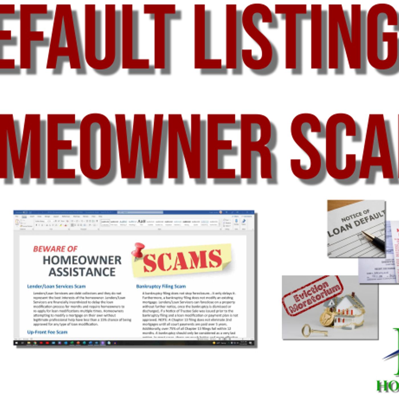 Common Homeowner Scams | Default Listings | Lee Honish