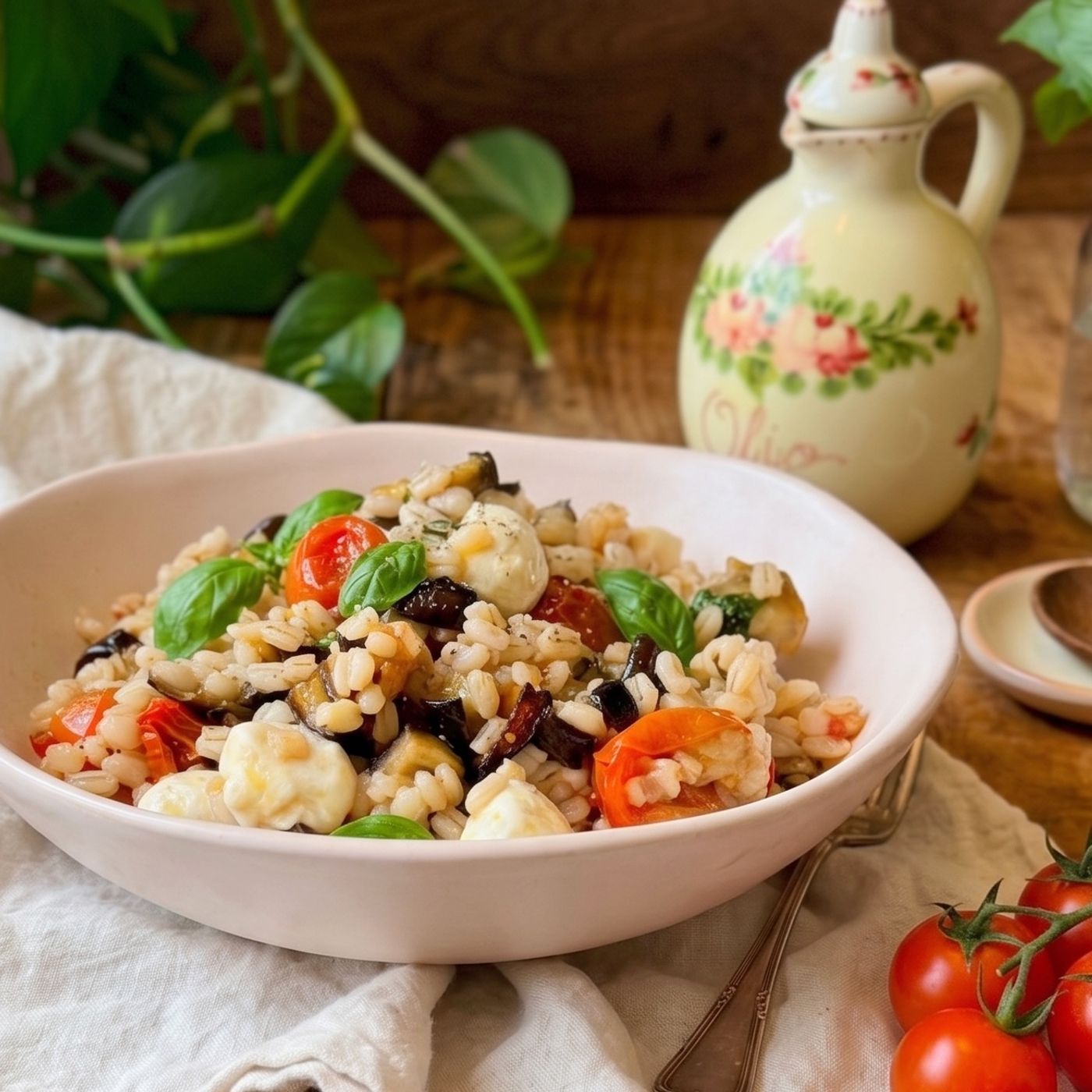Orzo freddo con melanzane e pomodorini al forno: la ricetta facile, agrodolce e mediterranea episode artwork