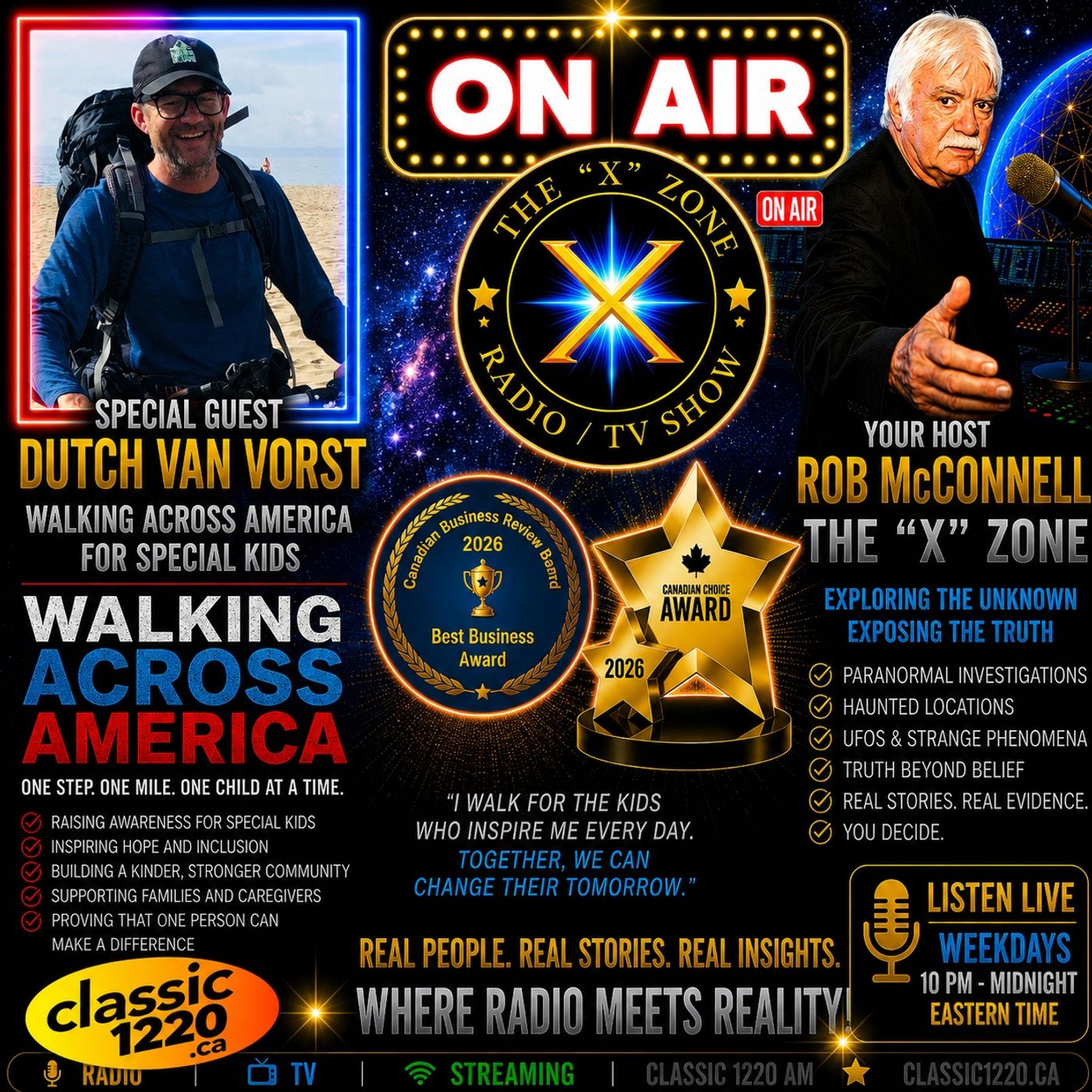 Rob McConnell Interviews - DUTCH VAN VORST - Walking Across America for Special Kids