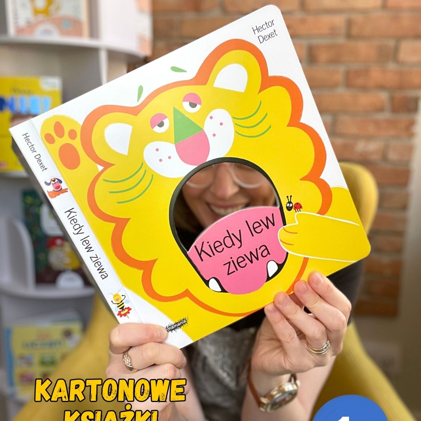 4 książki kartonowe dla dzieci 1-3 lata. ”Kiedy lew ziewa”