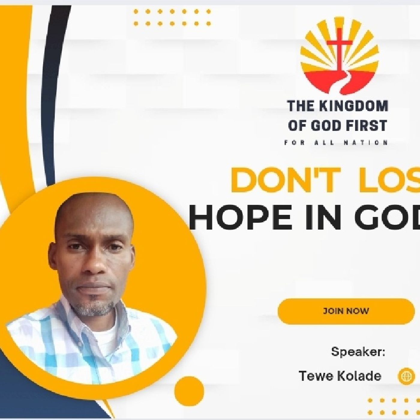 DON'T LOSE HOPE IN GOD!