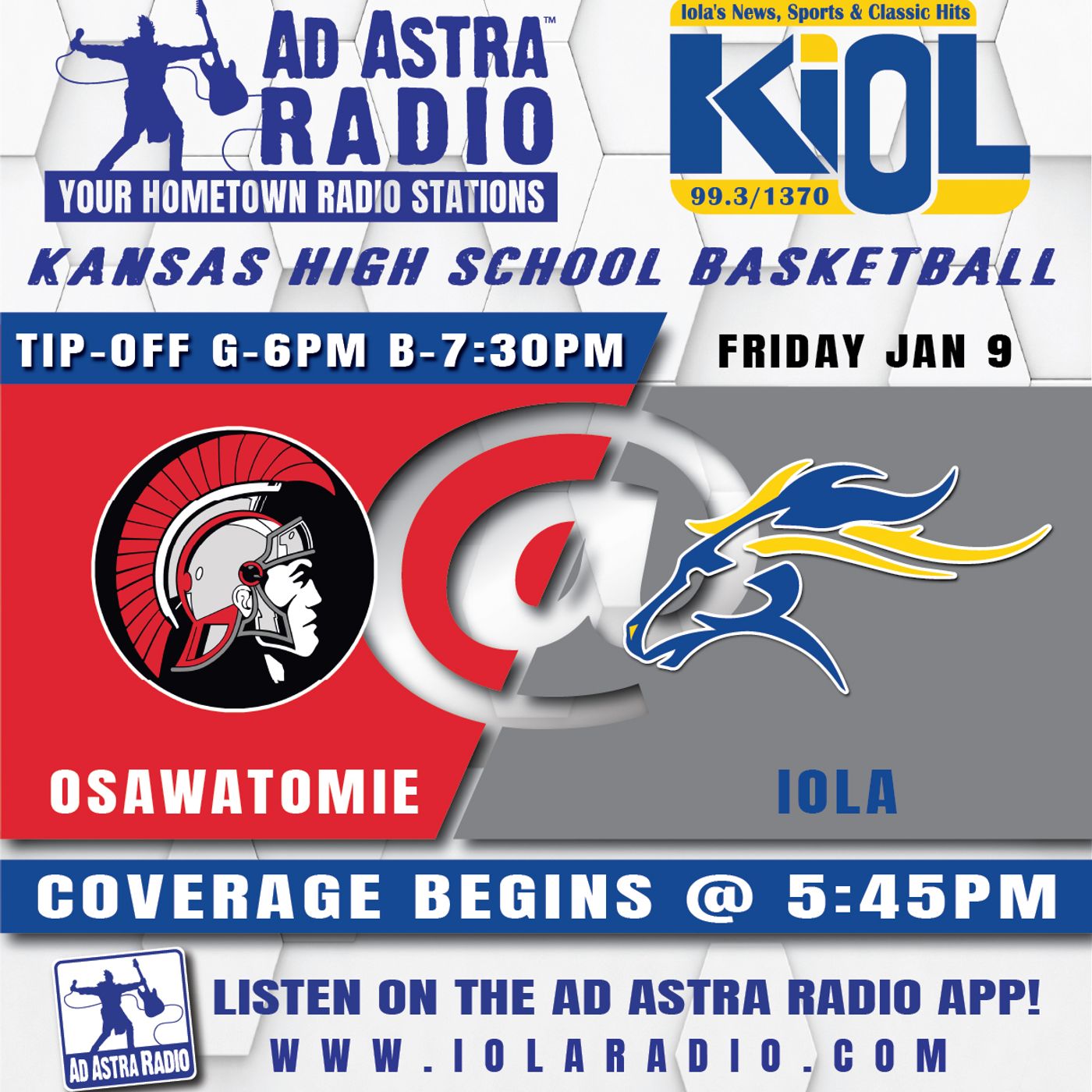 Osawatomie Trojans at Iola Mustangs High School Basketball (January 9, 2026) episode artwork