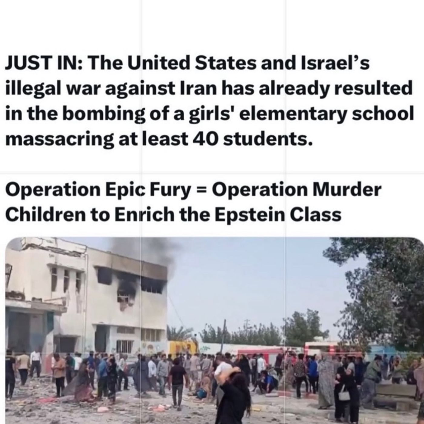 State of Israel bombs and KILLS GIRLS at SCHOOL!?