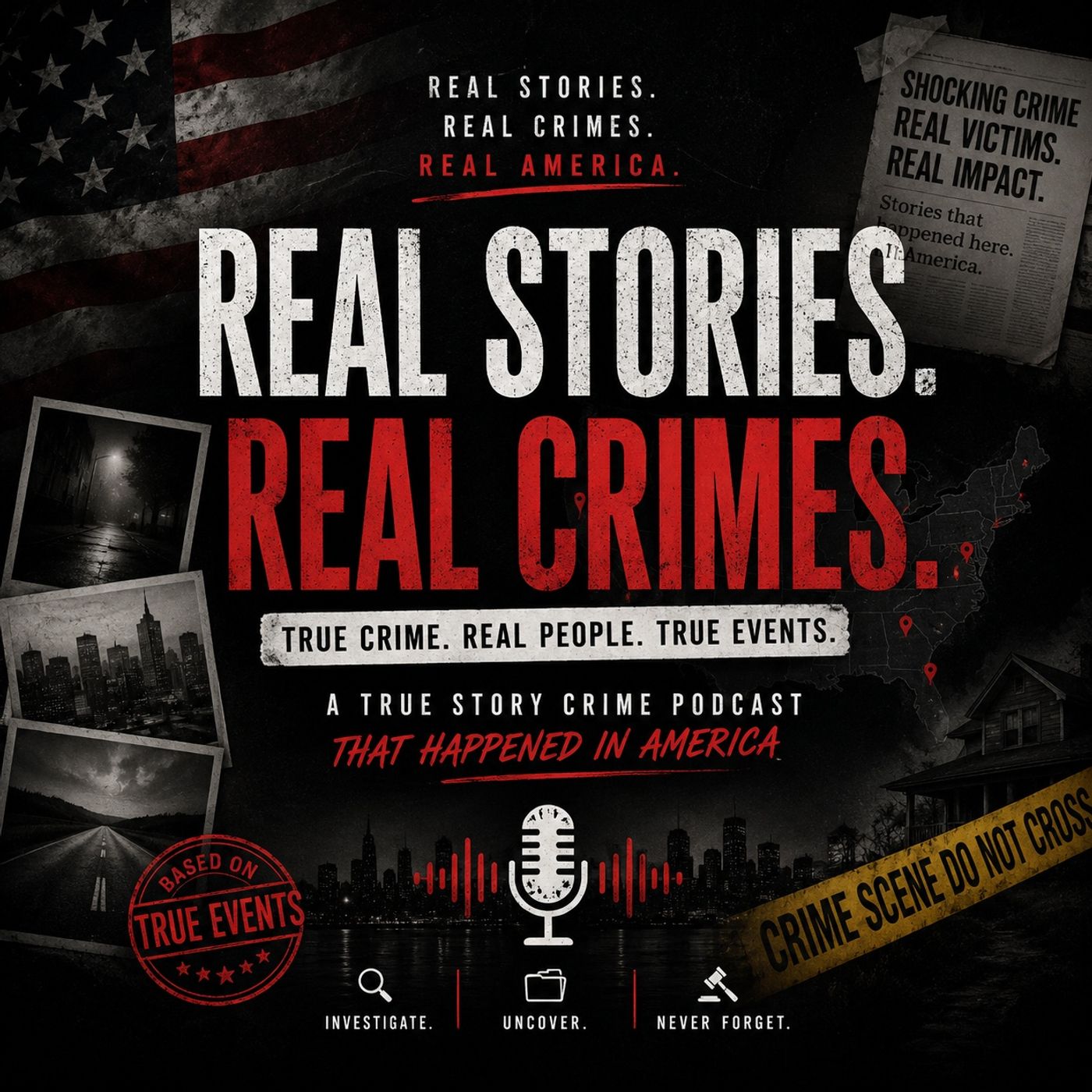 REAL STORIES REAL CRIMES podcast artwork