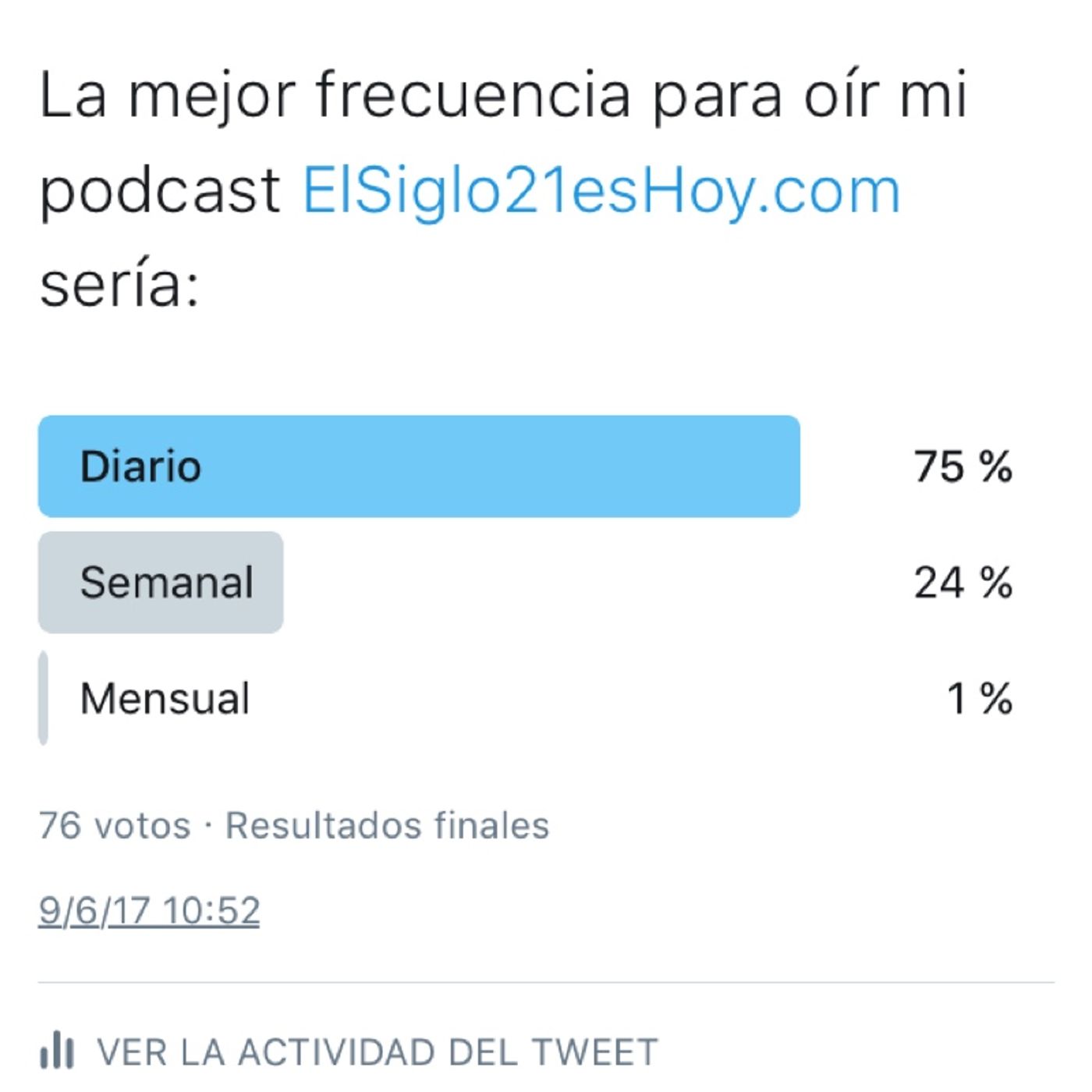 Seguimos a diario, pero...