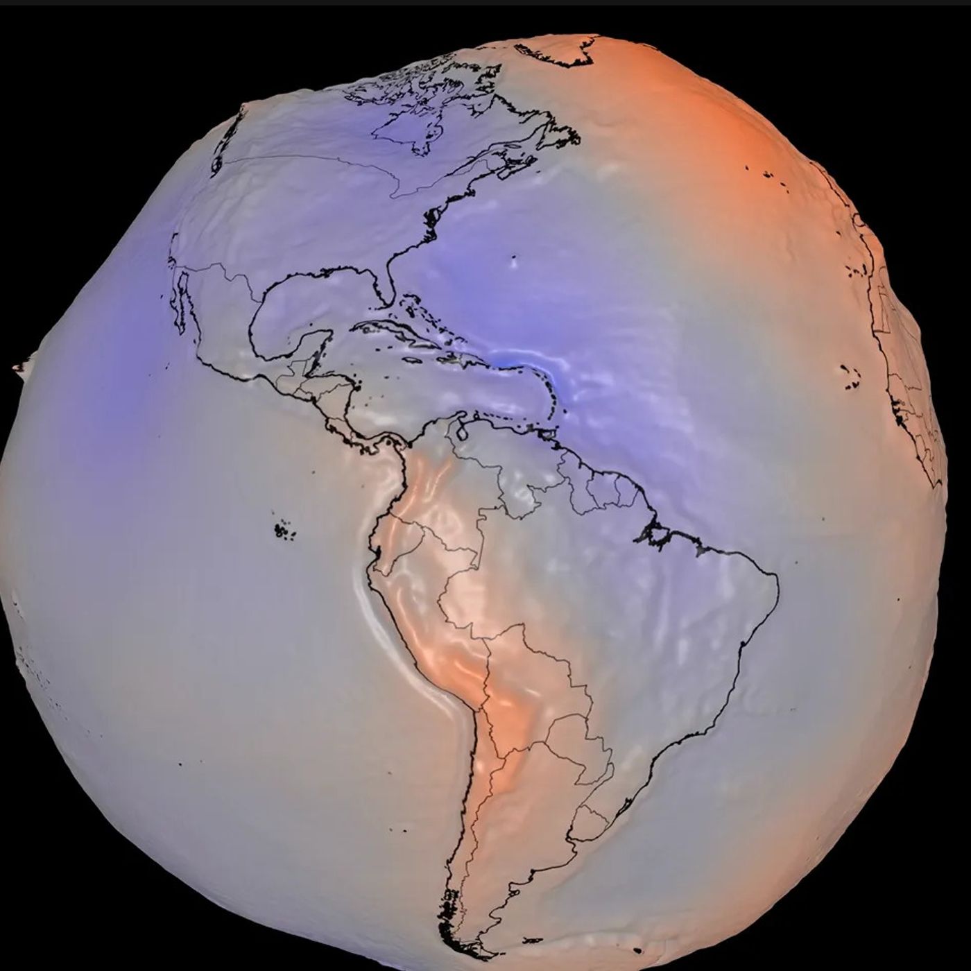 New NASA renderings show Earth as lumpy episode artwork