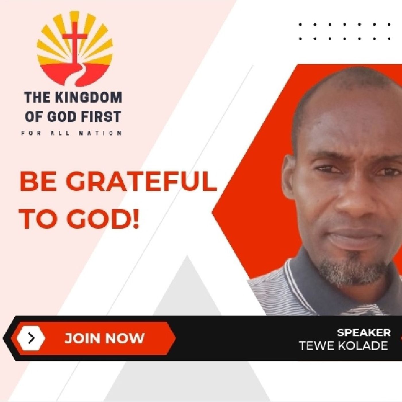 BE GRATEFUL TO GOD!
