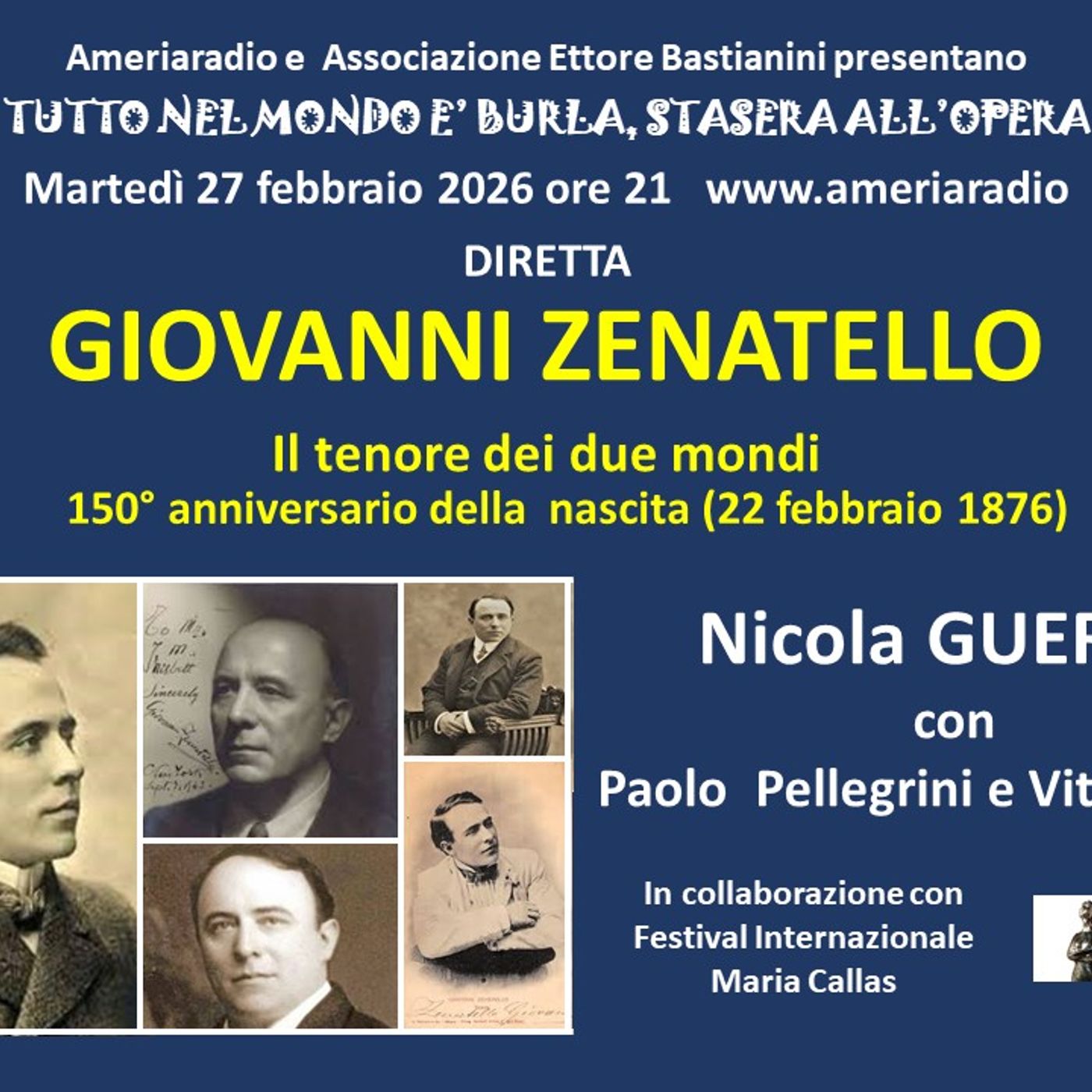 Tutto nel Mondo è Burla stasera all'Opera - Giovanni Zenatello
