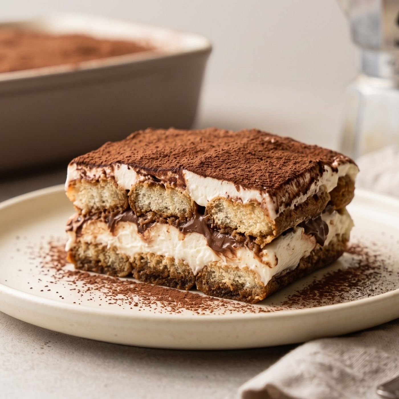 Tiramisù alla Nutella senza uova crude: il dolce cremosissimo pronto in 15 minuti che fa impazzire tutti!