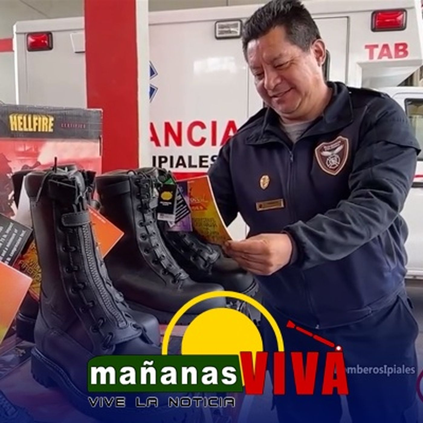 Bomberos Ipiales recibieron donación de 25 pares de botas especializadas