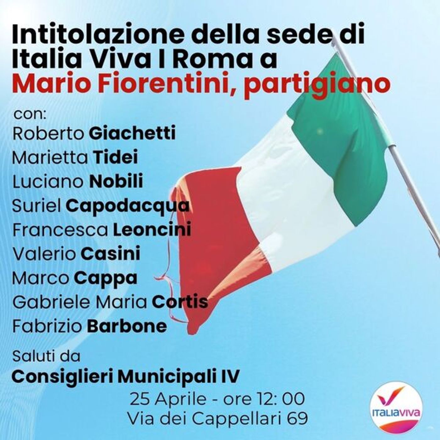 Speciali Leopolda - Intitolazione della sede di Italia Viva I municipio al partigiano Mario Fiorentini episode artwork