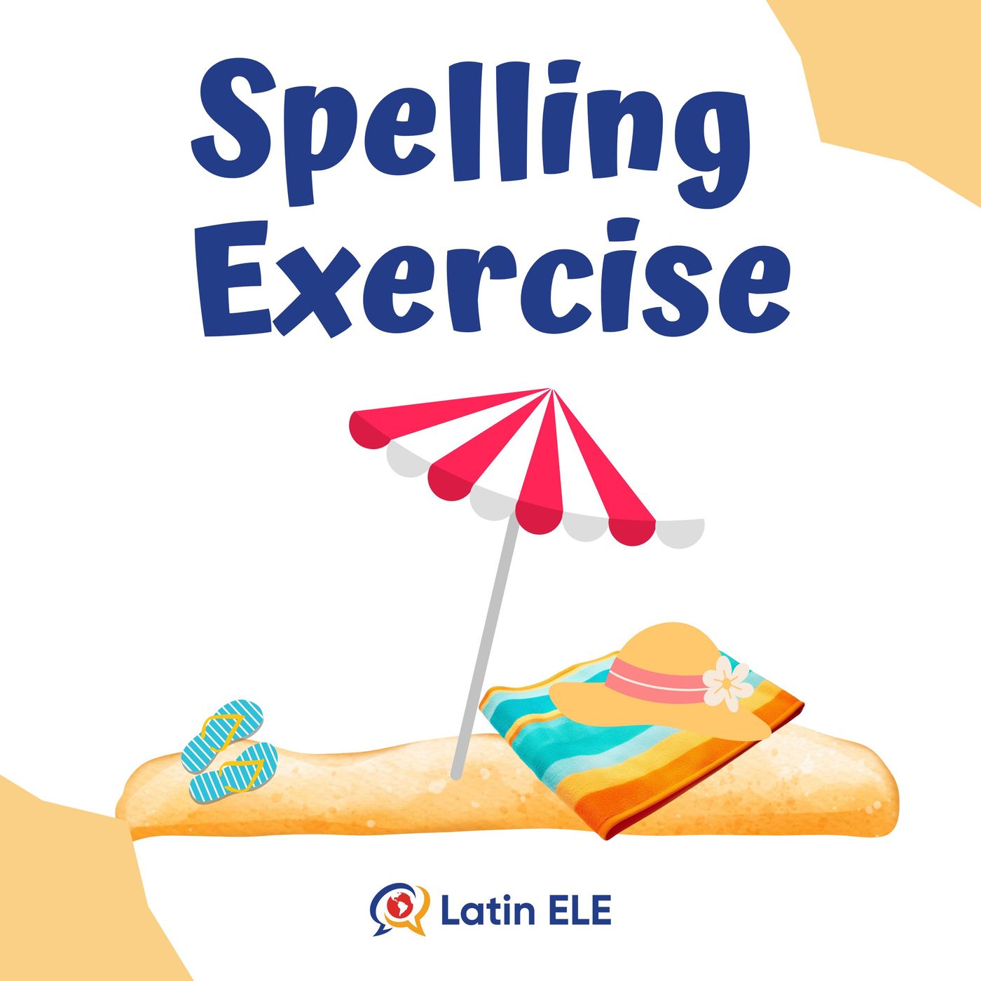 64. Spanish Beach Vocabulary 🏝️ — Spanish Spelling Exercise
