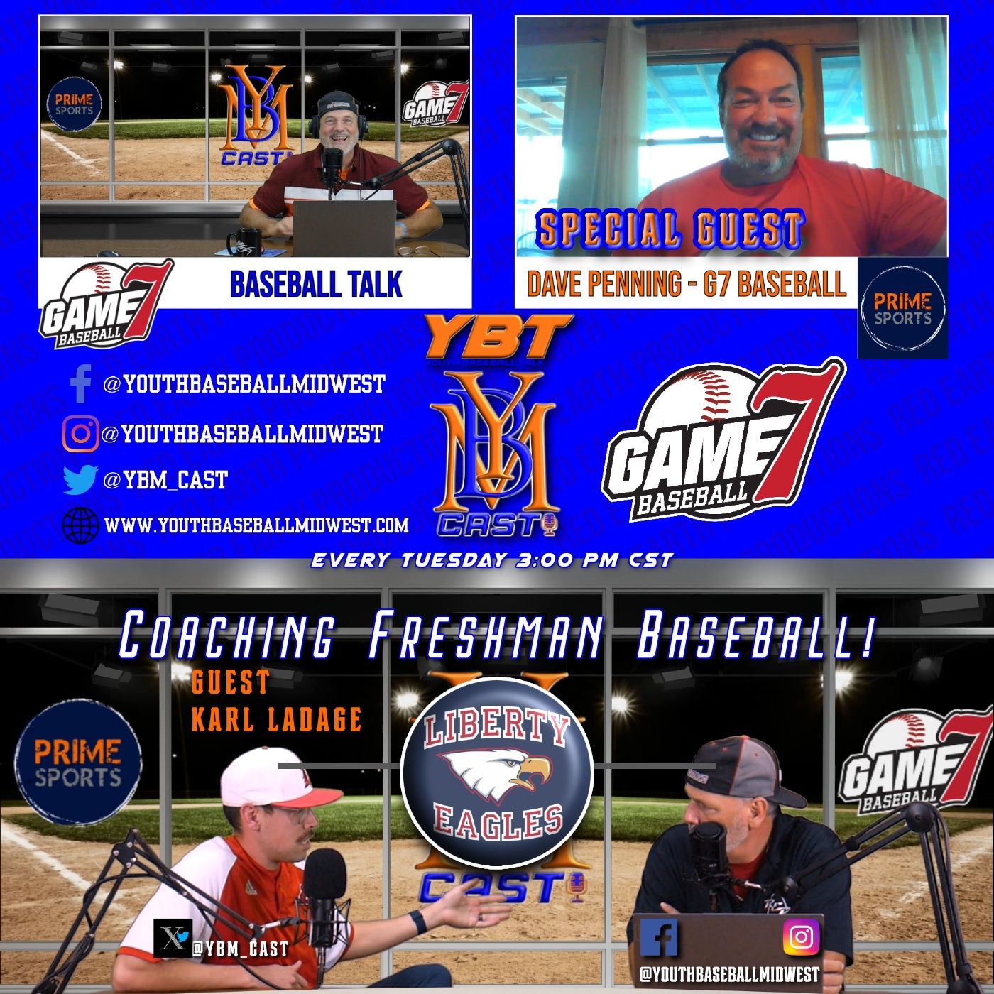 Dave Penning talking Game 7 Baseball & Coaching Freshman Baseball w/Karl Ladage of Liberty (Wentz) episode artwork