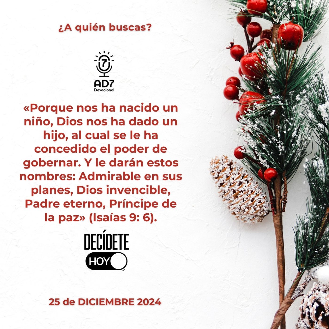 ¿A quién buscas? | Devocional de Jóvenes | 25 de diciembre 2024 — AD7 Devocional - Diferente / Inverso cover