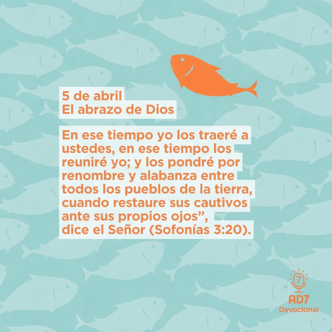El abrazo de Dios ~ Devocional de Jóvenes ~ 5 de abril 2026 — AD7 Devocional - Diferente / Inverso cover