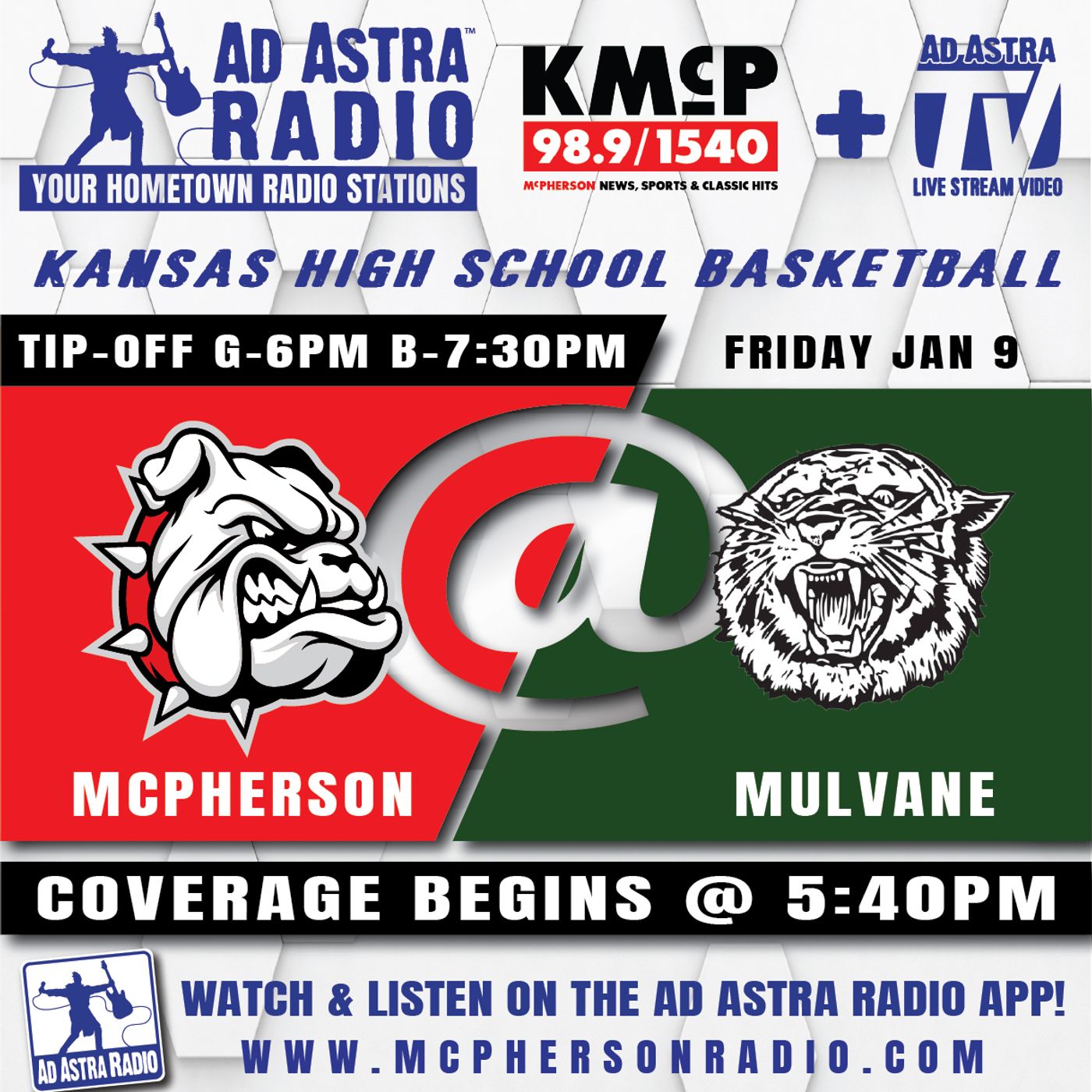 McPherson Bullpups at Mulvane Wildcats High School Basketball (January 9, 2026) episode artwork