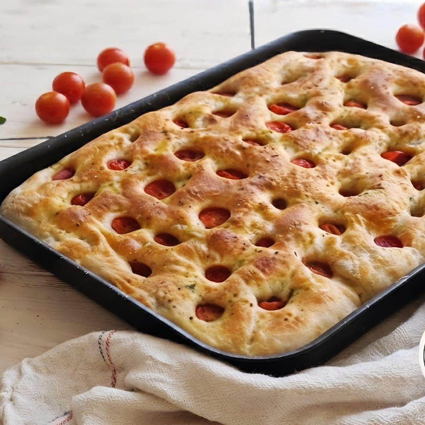 FOCACCIA CON POMODORINI