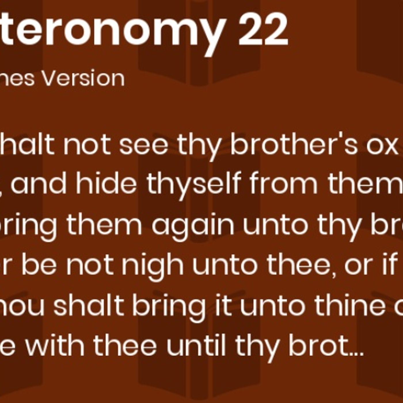 Deuteronomy chapter 22