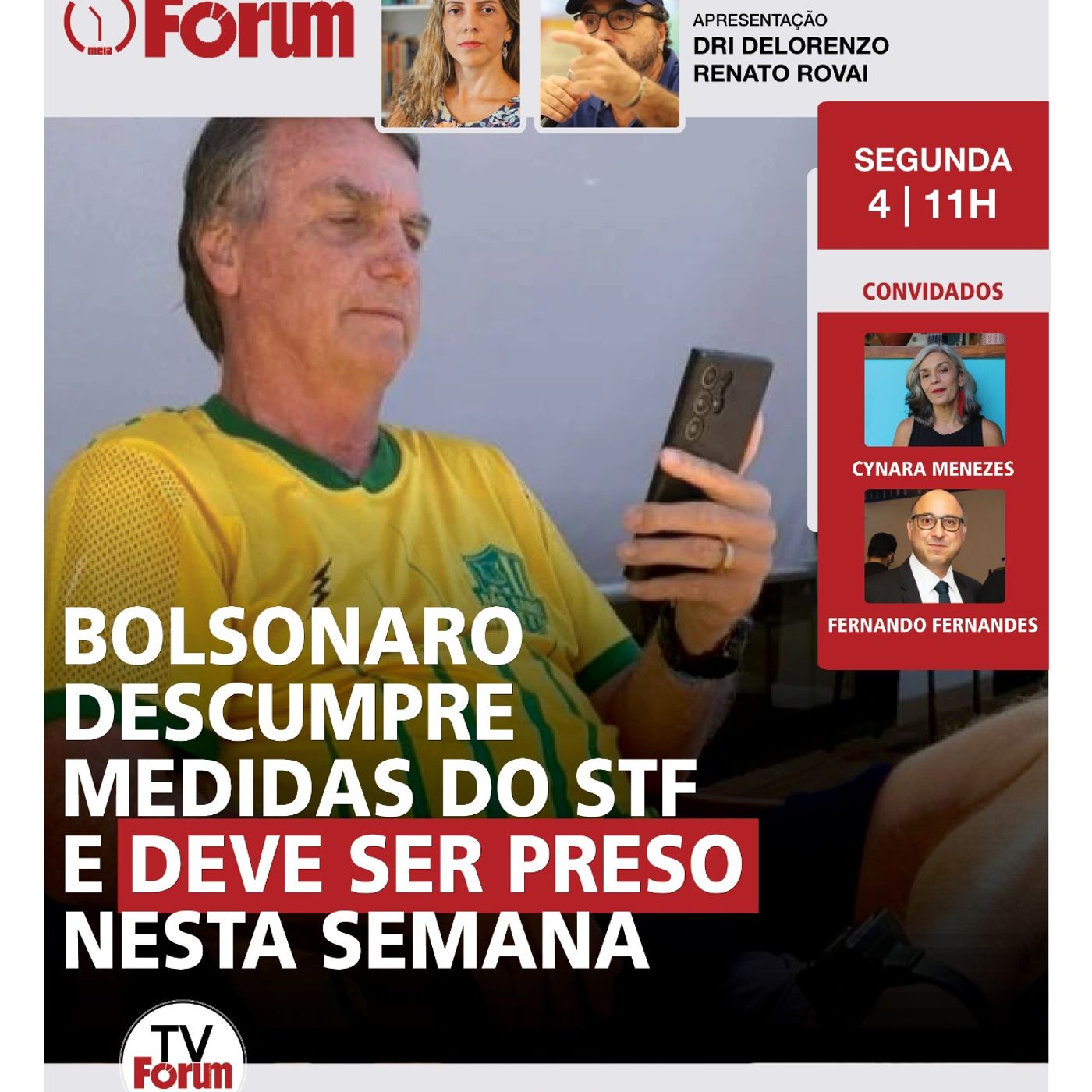 BOLSONARO descumpre medidas; STF pode prendê-lo | Marcos Do Val de tornozeleira | Atos contra MORAES episode artwork