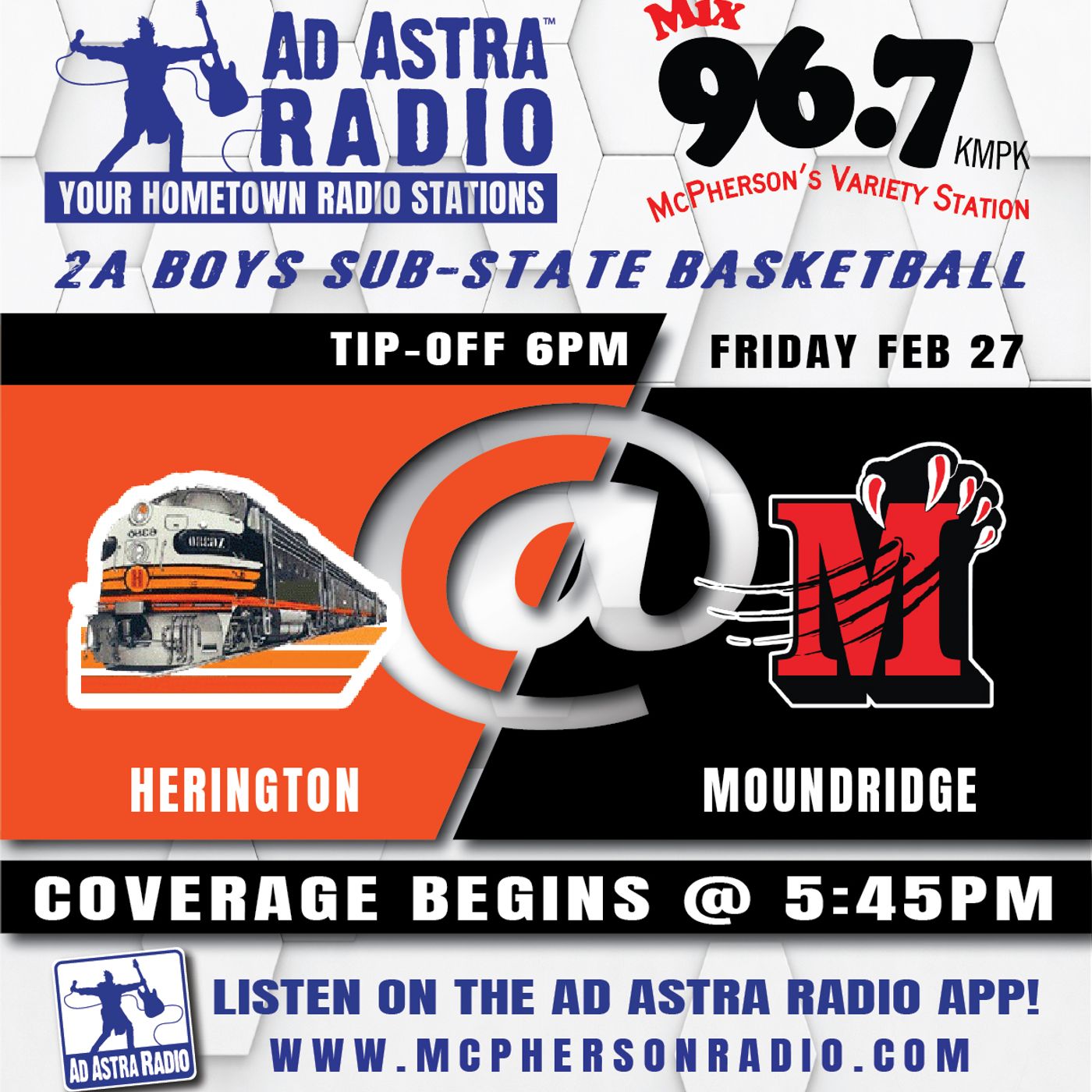 Herington Railroaders at Moundridge Wildcats Boys High School Basketball (2A Substate Quarterfinals-February 27, 2026 episode artwork