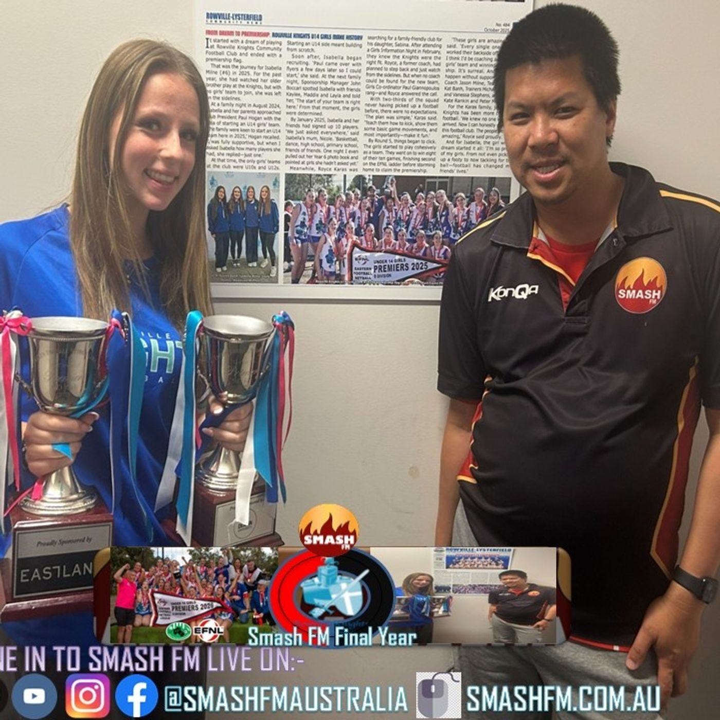 SSSFY26: Rowville Knights JFC EFNL26 U16 Girls D Division Premiership Interviews 290926