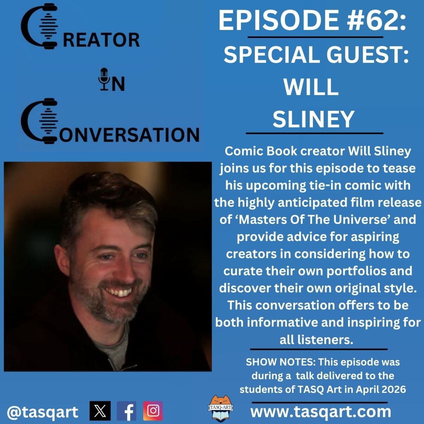 Will Sliney: Creator In Conversation Ep. 62 episode artwork