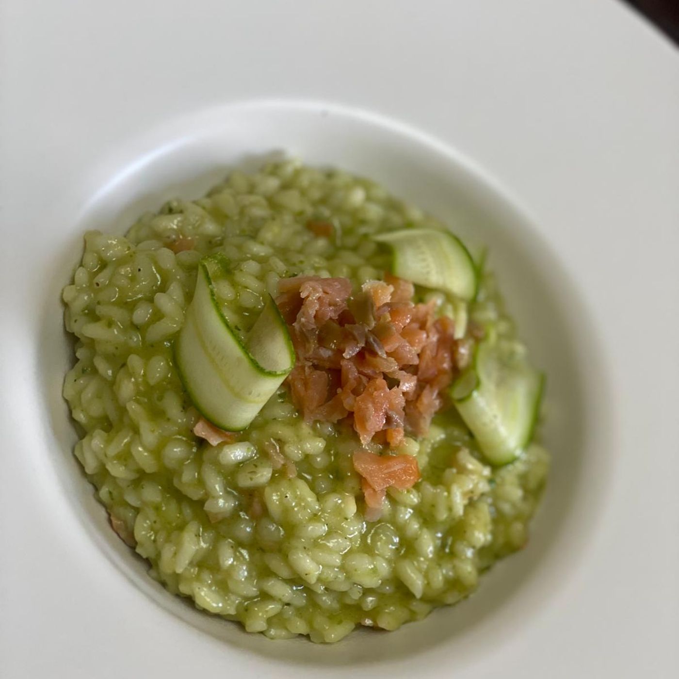 Risotto con crema di zucchine e salmone. episode artwork