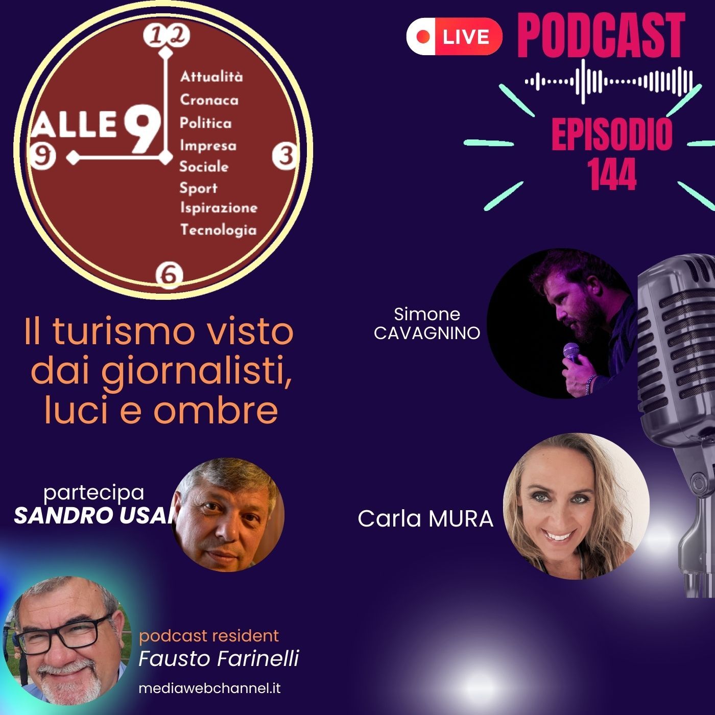 Ep. 144 " il turismo visto dai Giornalisti" con Simone Cavagnino, Carla Mura e Sandro Usai