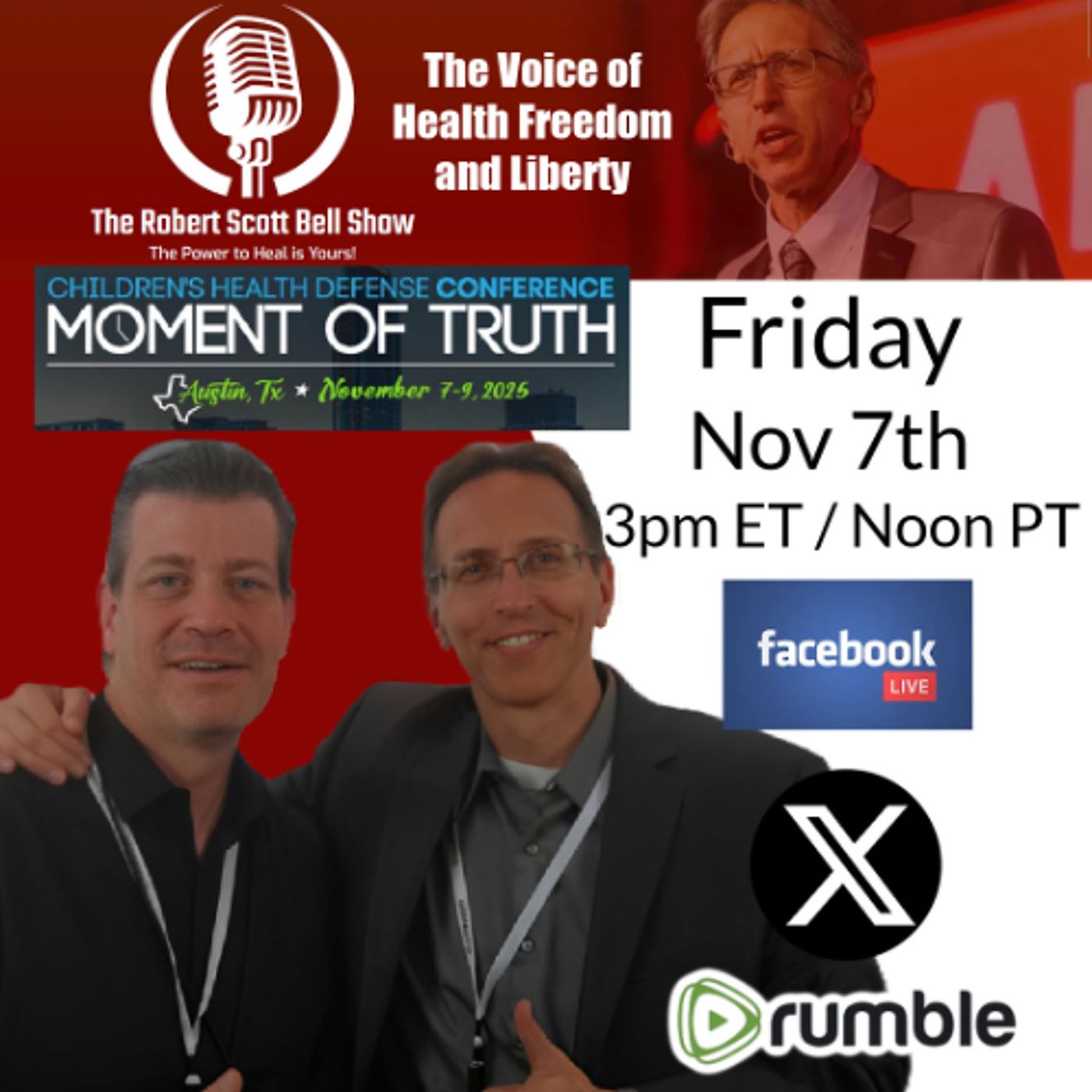 Live From CHD Austin Texas, Kids Triple Vaccinated, Blood Sugar and Autism, Candy Fed to Cows, Nutrition Reform - The RSB Show 11-7-25 episode artwork