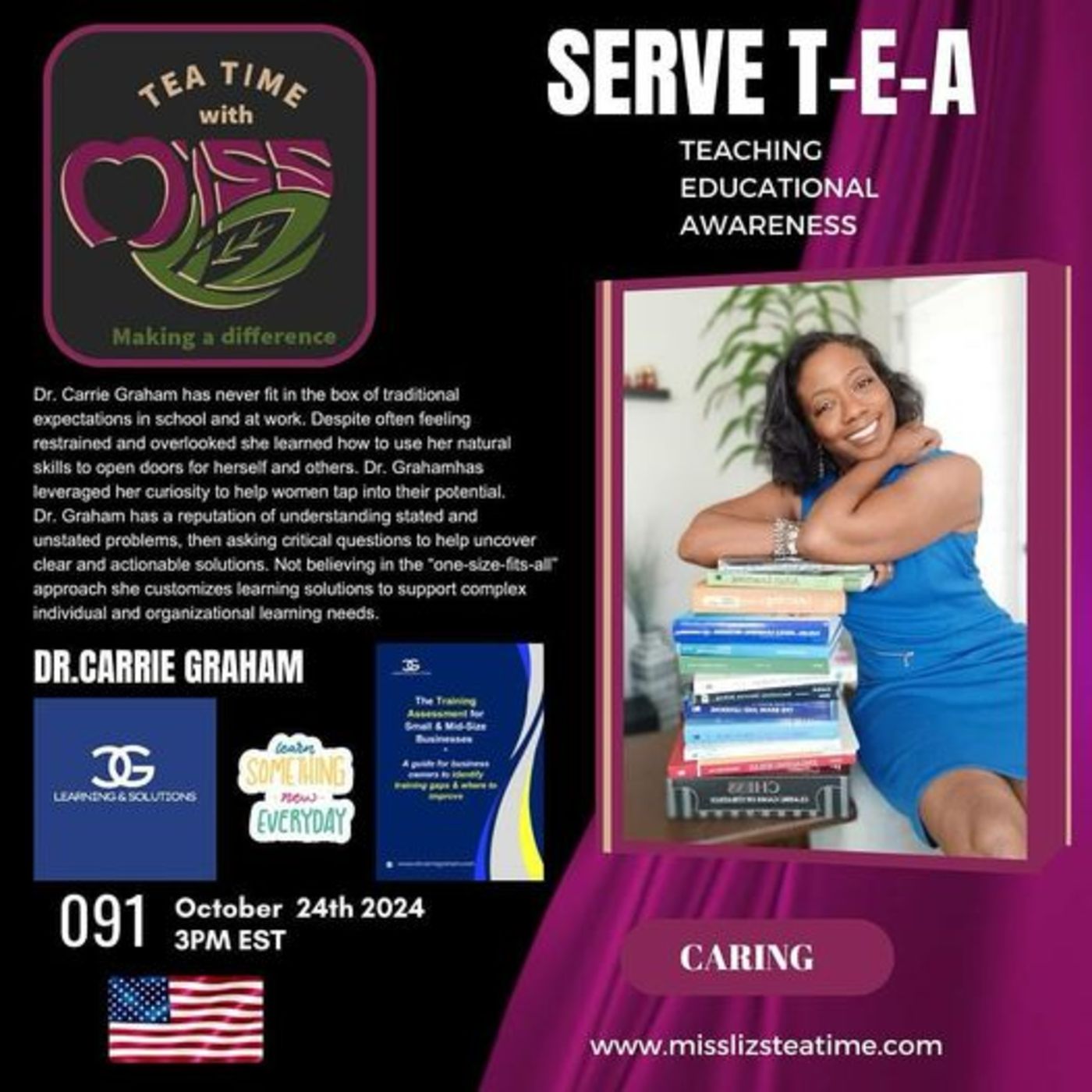 Teatime with Miss Liz T-E-A Open Discussion Dr. Carrie Graham episode artwork