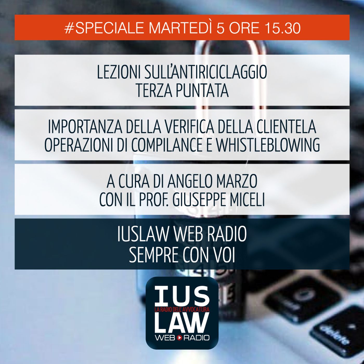SPECIALE ANTIRICICLAGGIO - TERZA LEZIONE - Martedì 5 Dicembre ore 15.30 #Speciali episode artwork