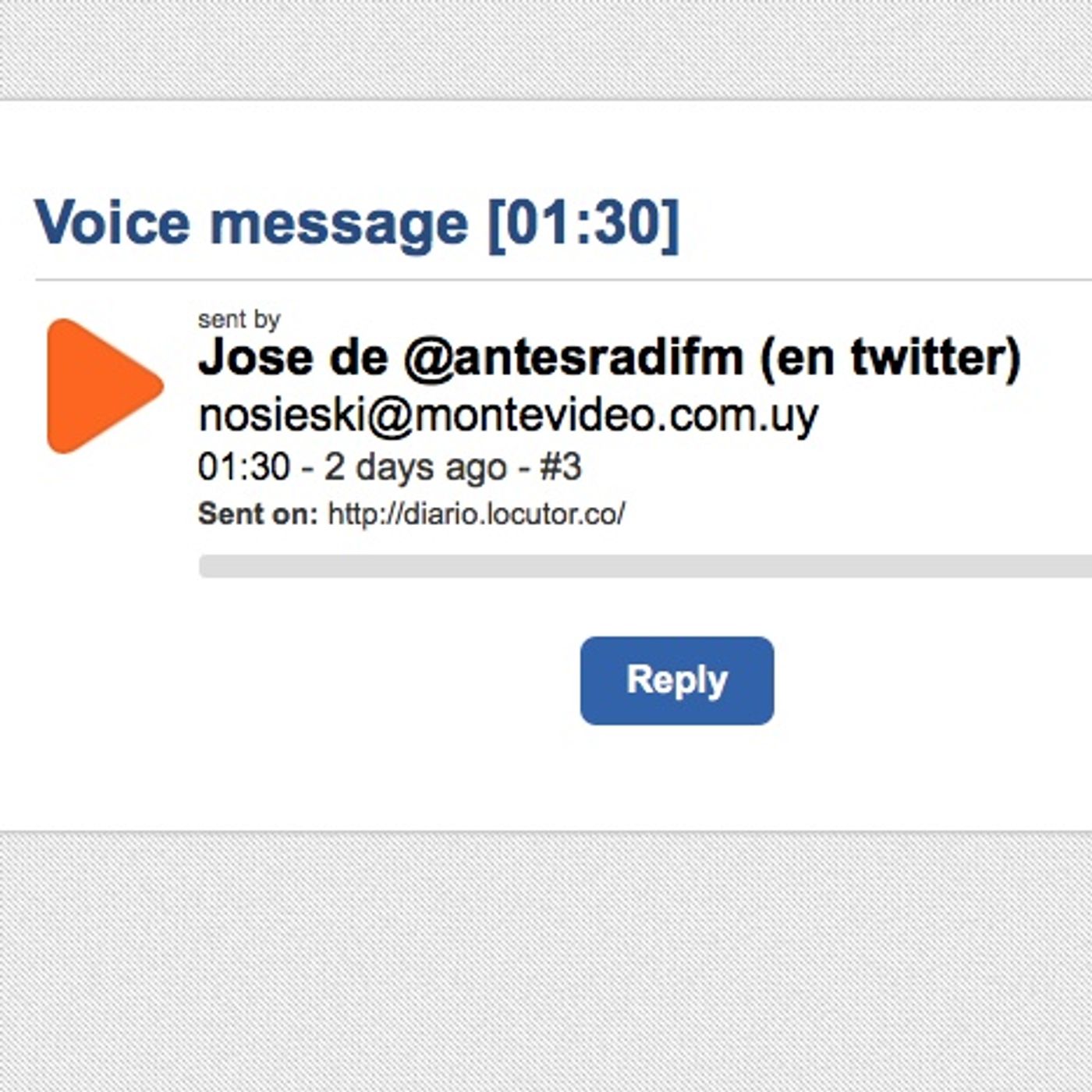 SpeakPipe desde #Uruguay: @AntesRadioFM