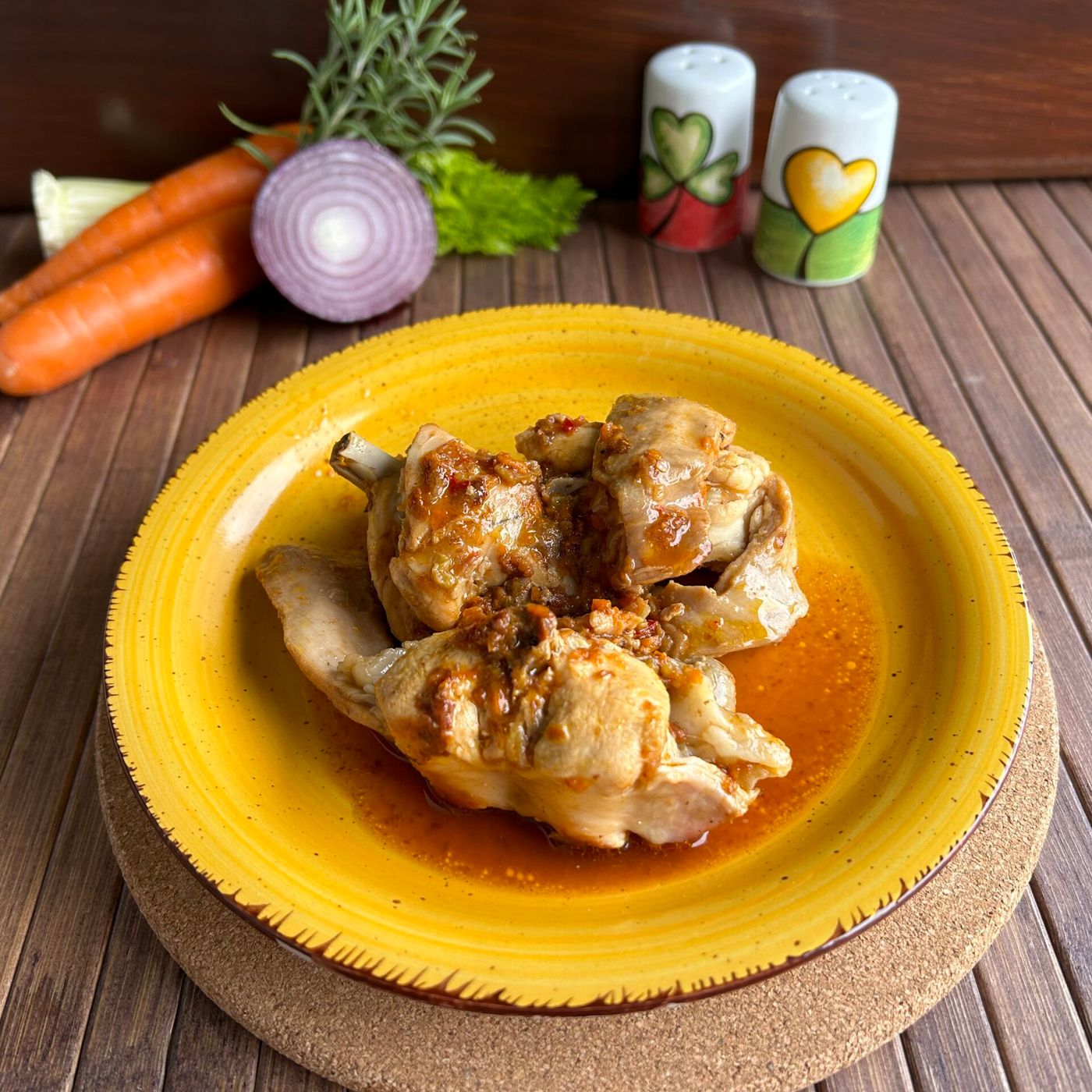 Coniglio alla cacciatora in padella