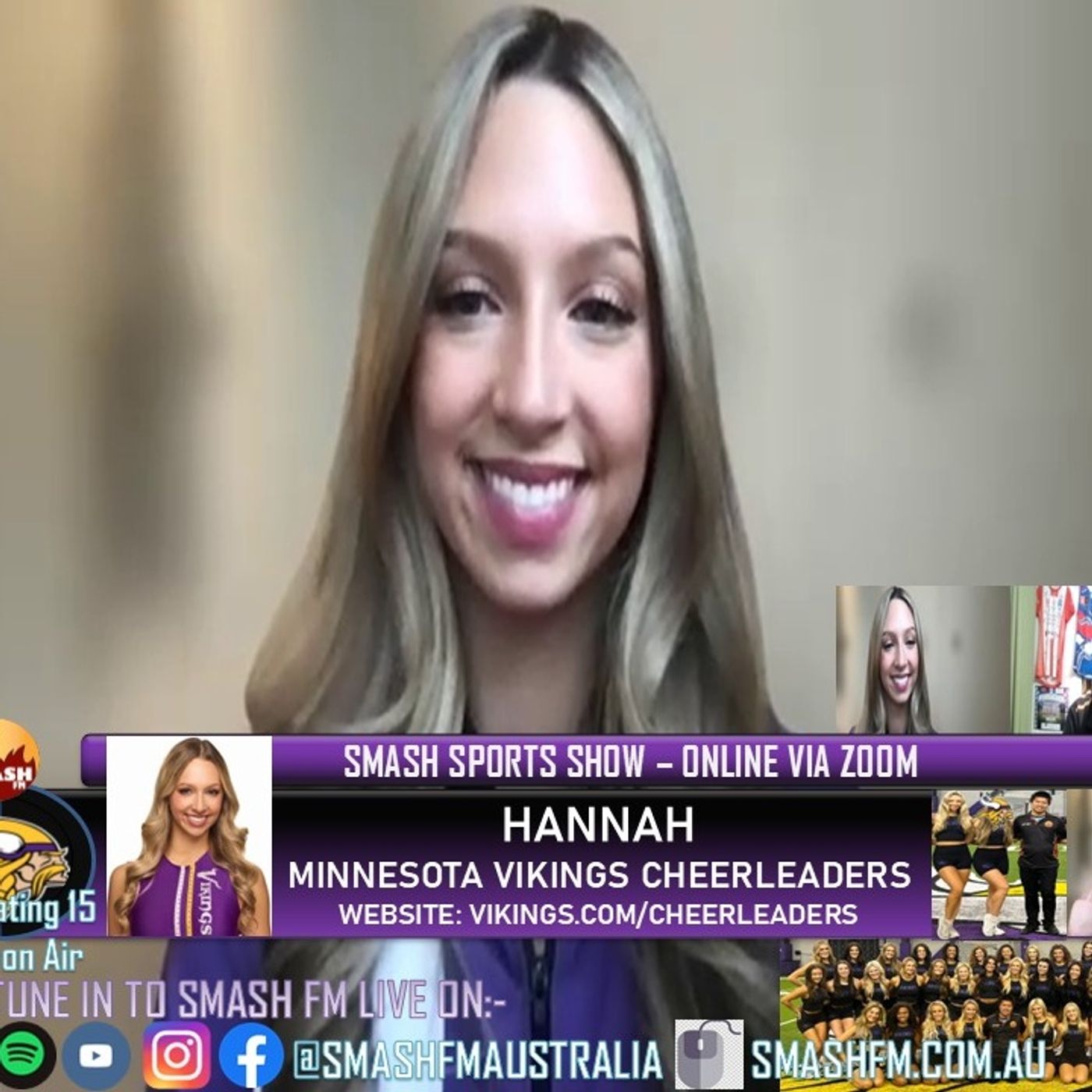 SSS15THYR: Minnesota Vikings Cheerleaders Hannah Interviews 201225