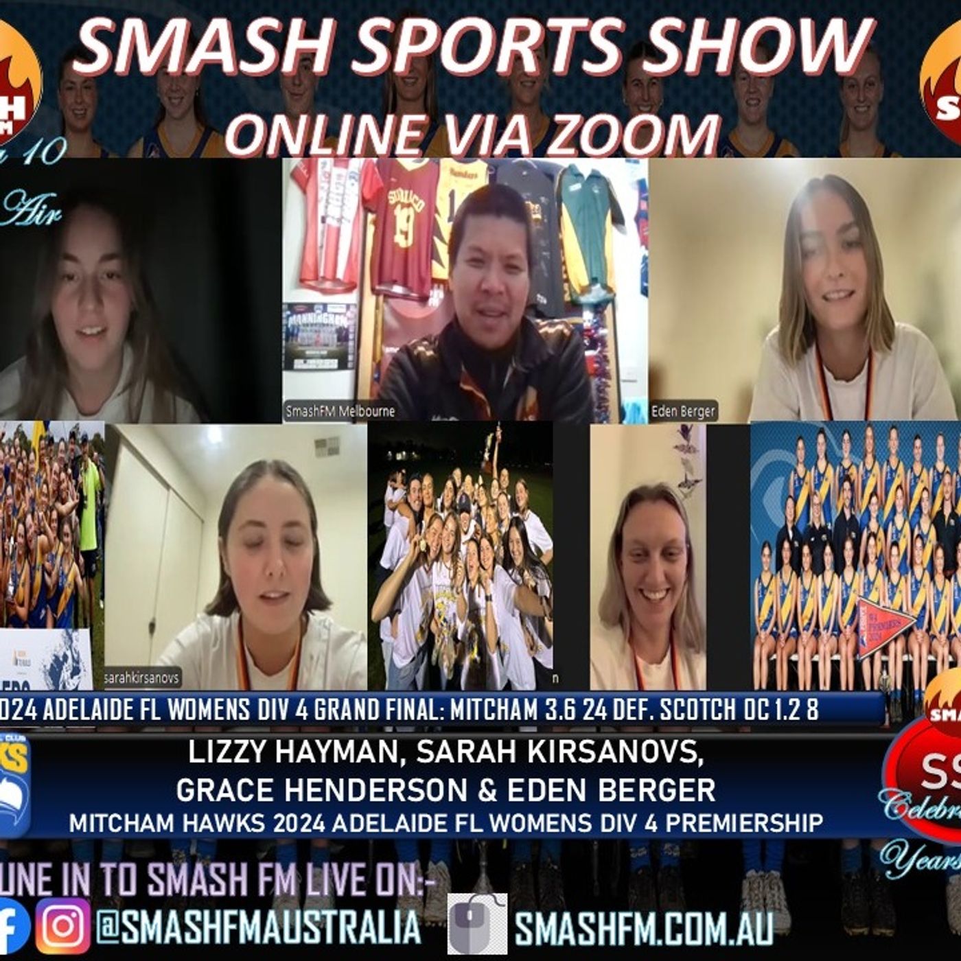 SSS10THYR: Mitcham Hawks FC Adelaide Footy League Women's Division 4 Premiership Interviews 300924